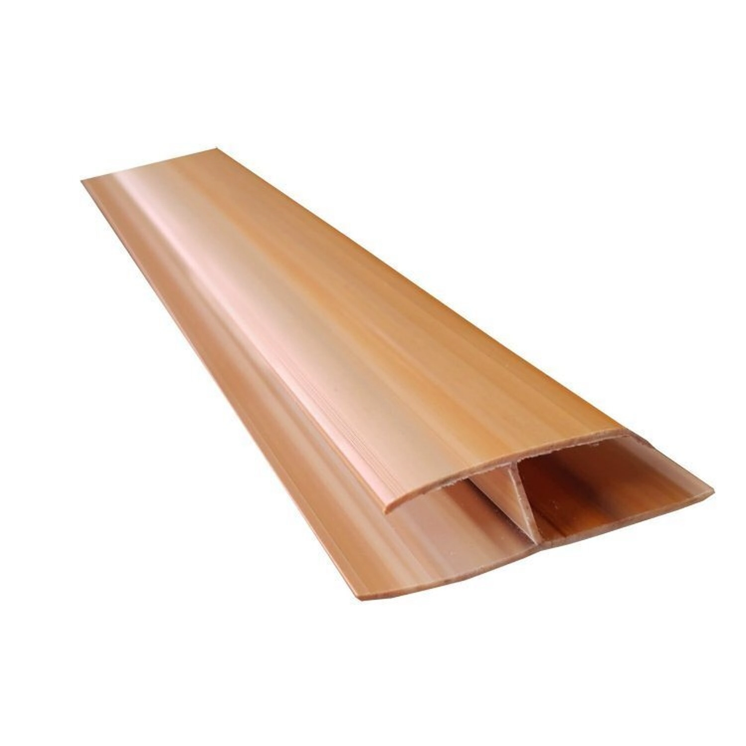 Kit 75m De Emenda Rígida Pvc Perfil H 4,5cmx3m   Cerejeira