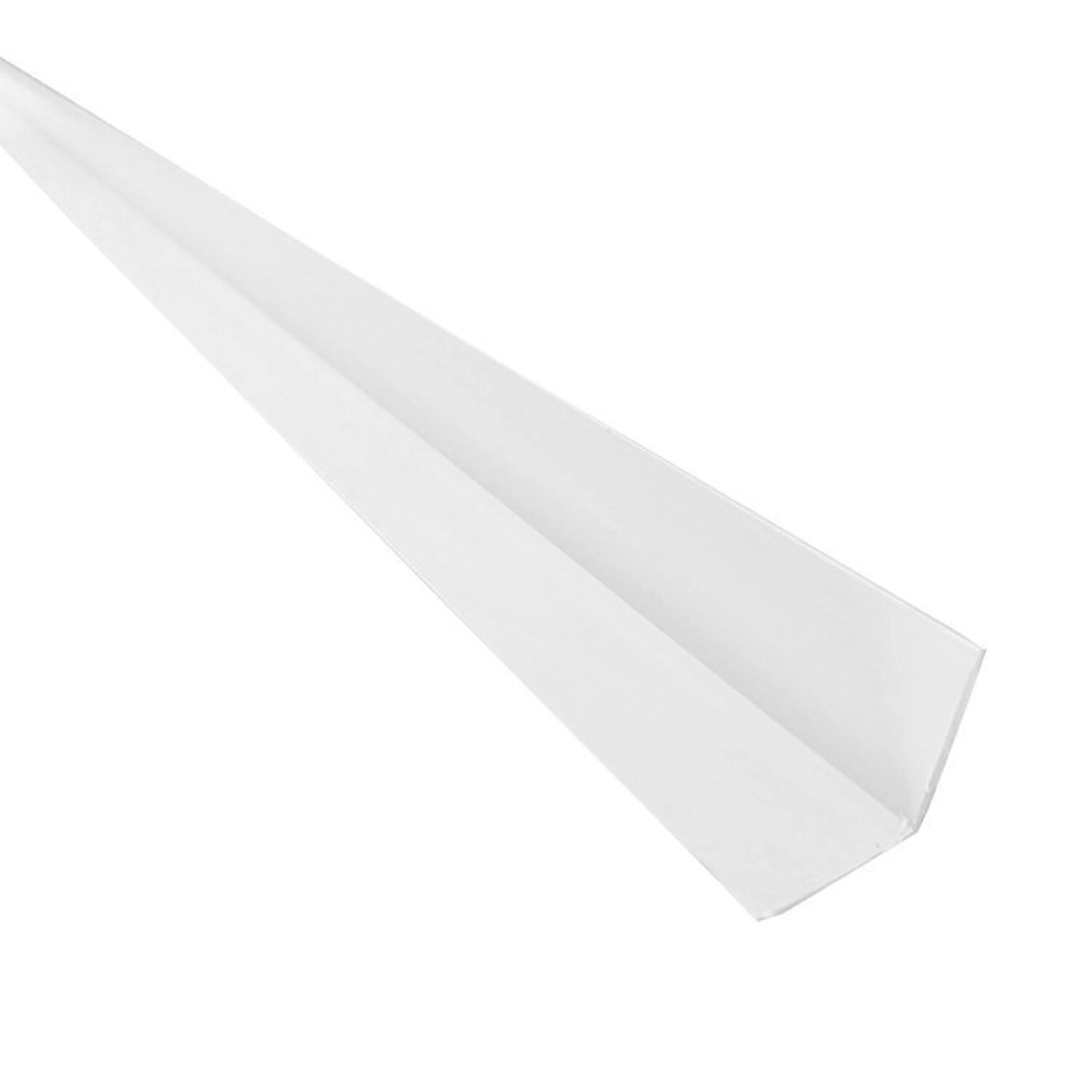 Kit 10 Cxs 150m Cantoneira L Pvc Protetor De Canto 25x25mm Barra 300cm Branco Neve