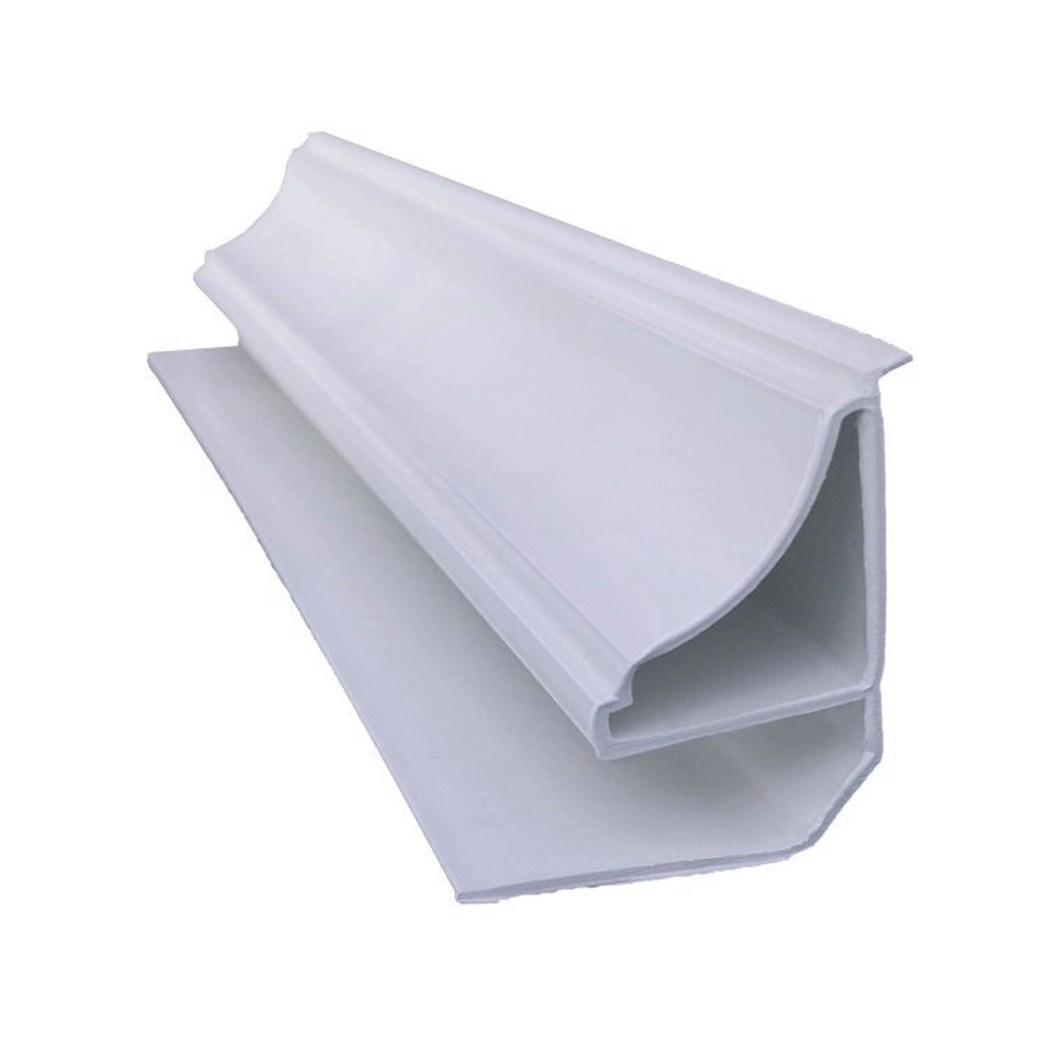 Kit 150m De Meia Cana Revestimento Pvc 3,8cmx3m   Branco Gelo