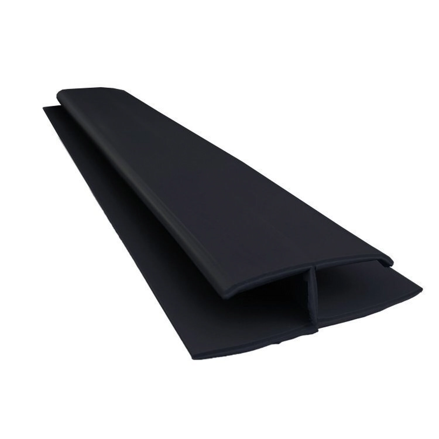Kit 225m De Emenda Rígida Pvc Perfil H 4,5cmx3m Preto