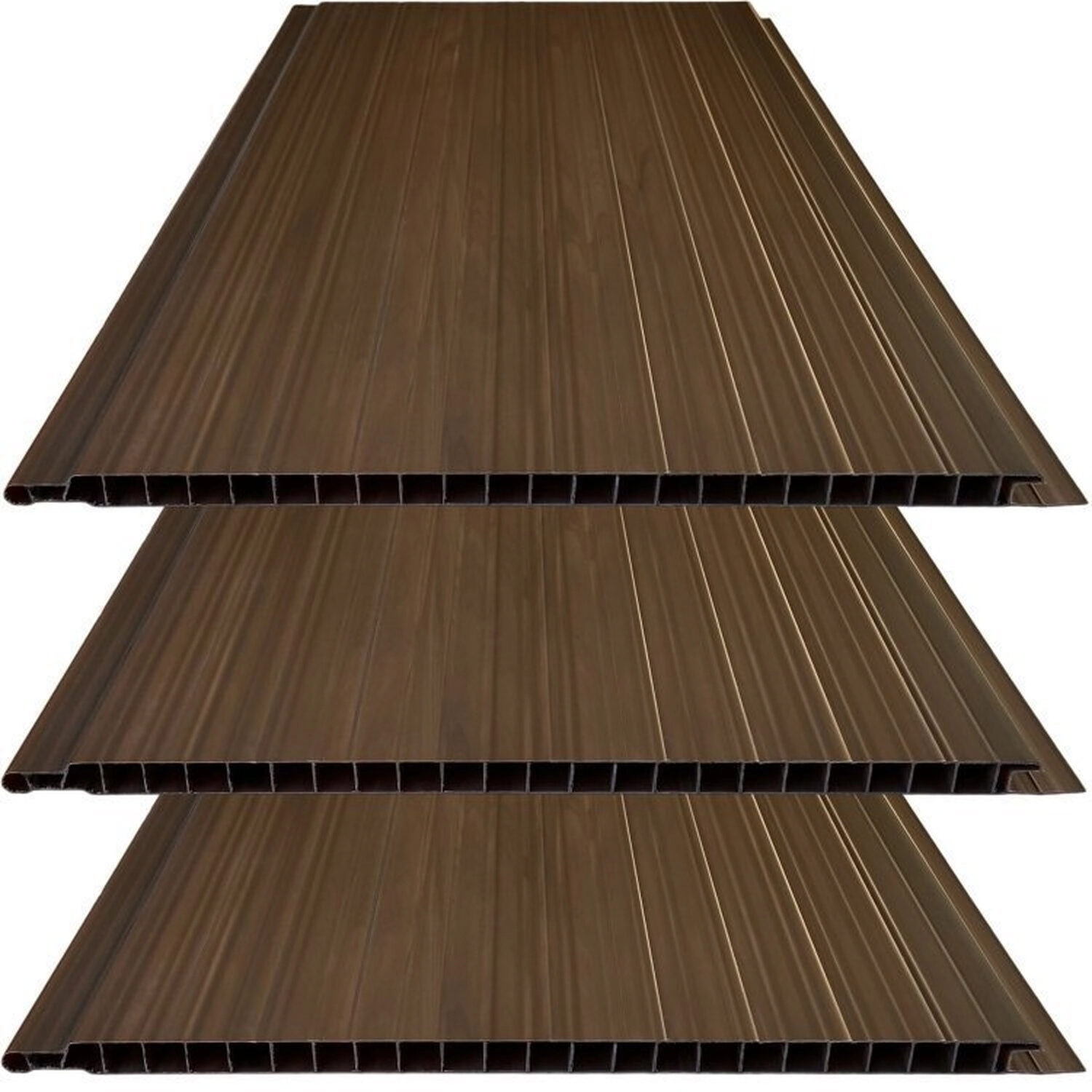 Kit 180m² Forro De Pvc Plus 8mmx20cmx3m Mogno