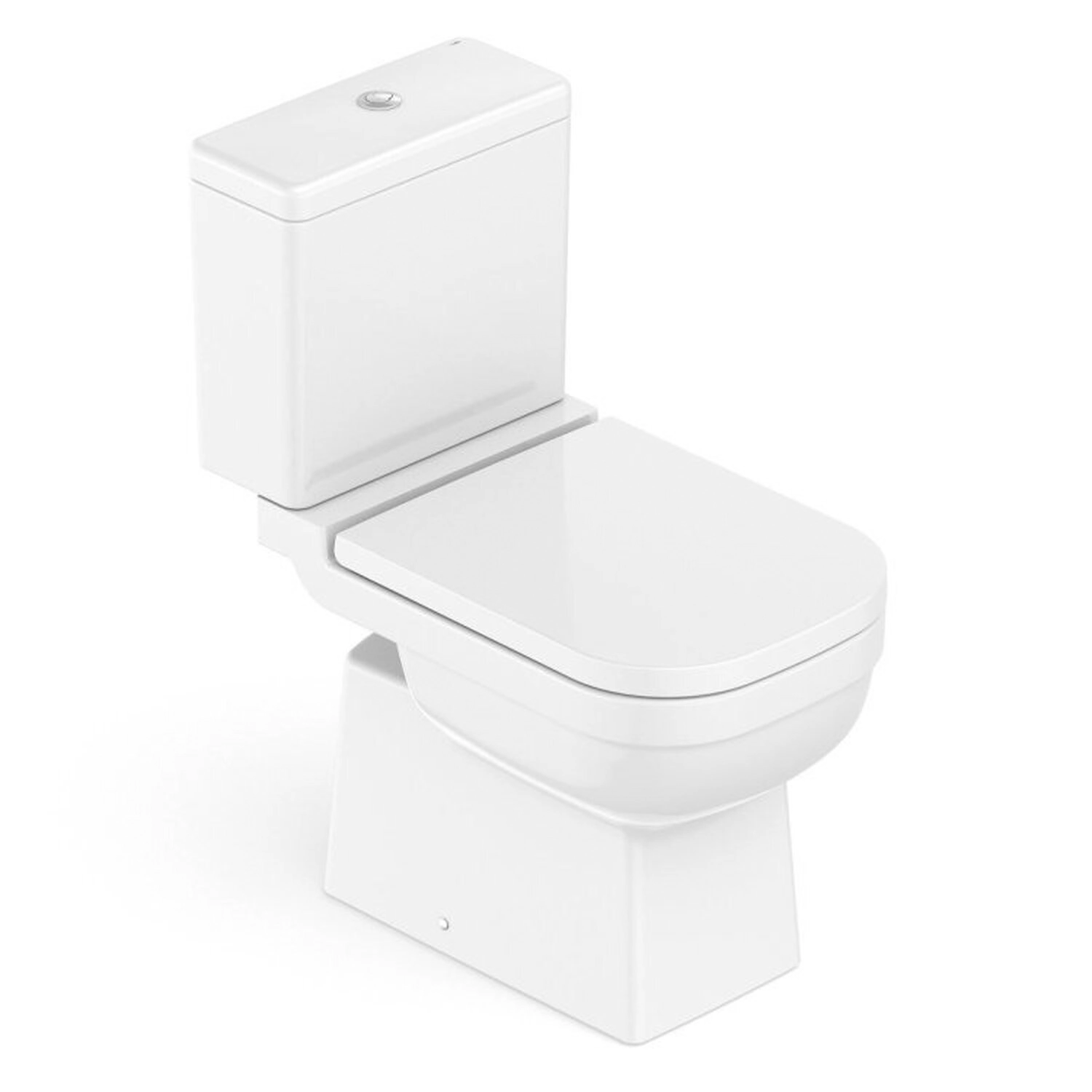 Kit 2 Vasos Sanitário Com Caixa Acoplada E Assento Soft Close Elite Celite Branco Brilhante