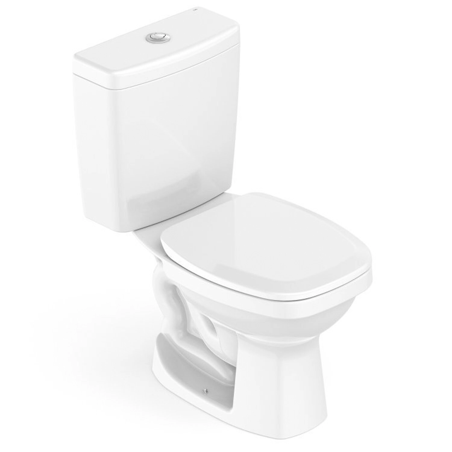 Kit 2 Vasos Sanitários Com Caixa Acoplada E Assento Like Celite Branco Brilhante