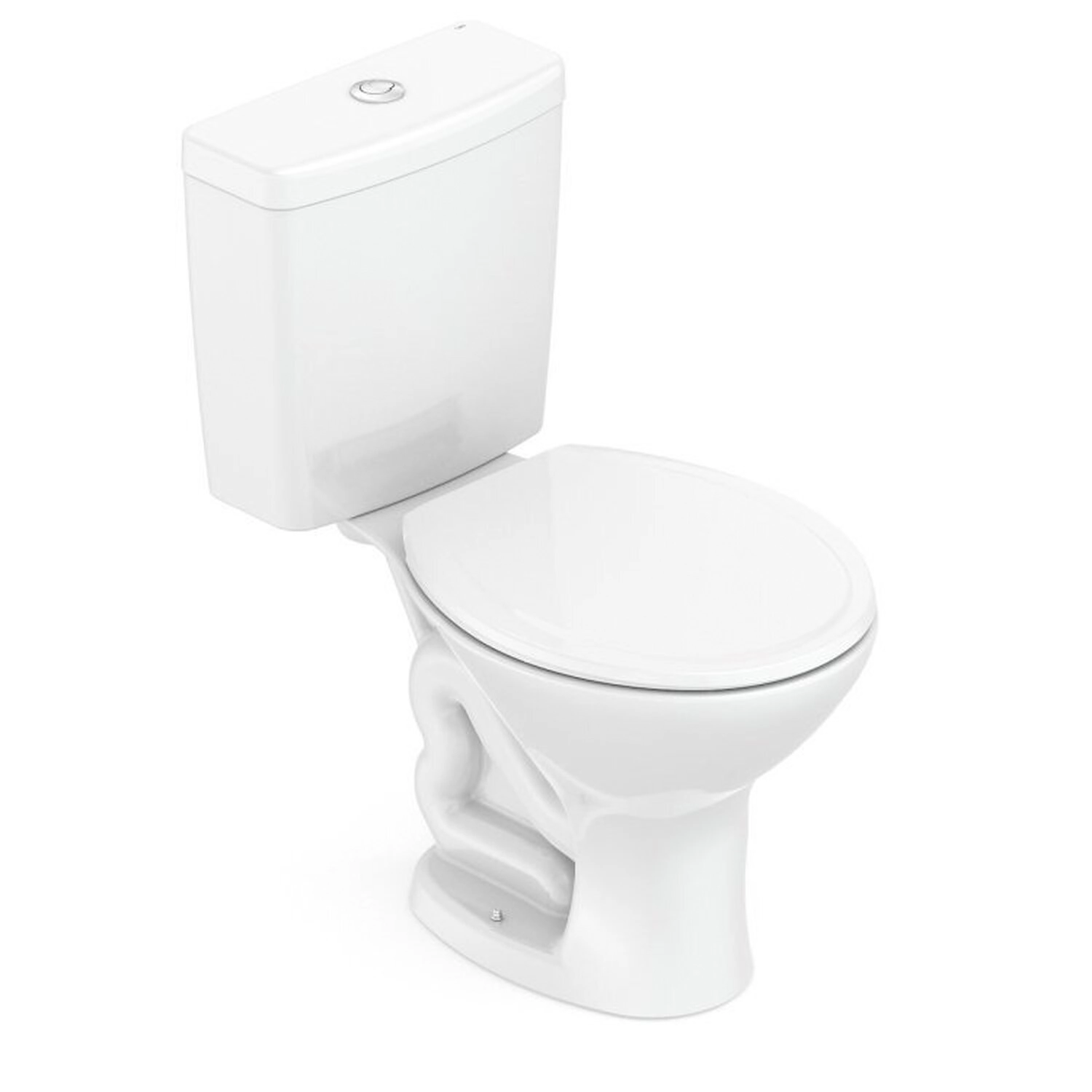 Kit 5 Vasos Sanitários Com Caixa Acoplada E Assento Saveiro Celite Branco Brilhante