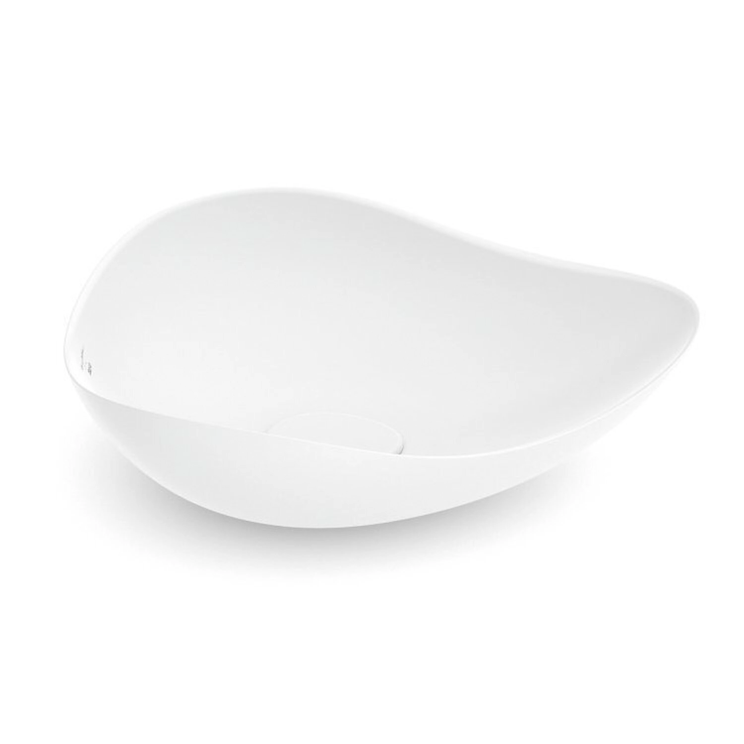 Kit 2 Cubas De Apoio Oval 54x37,5cm Ruy Ohtake Roca Branco