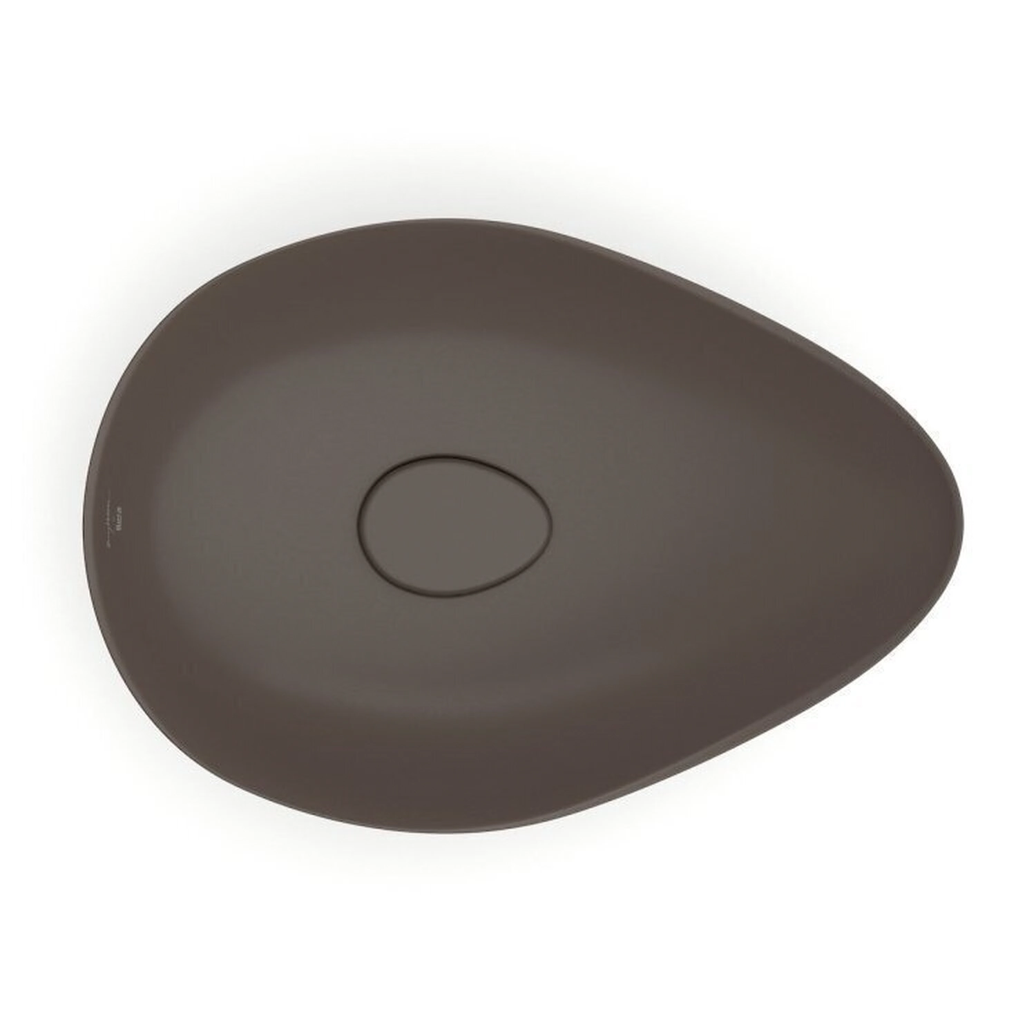 Kit 2 Cubas De Apoio Oval 54x37,5cm Ruy Ohtake Roca Marrom