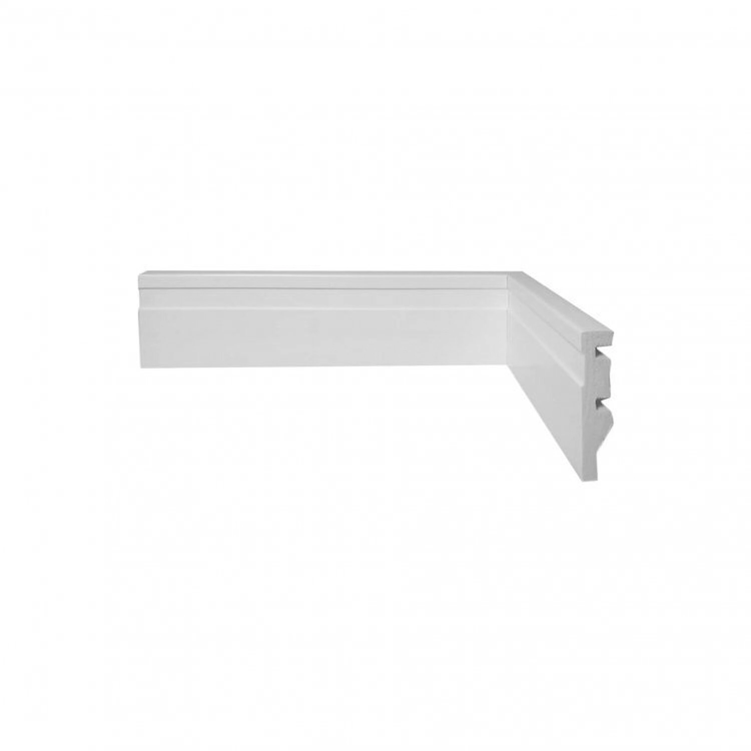 Kit 7,2m Linear Rodapé De Poliestireno Frisado 7cmx2,40m Branco