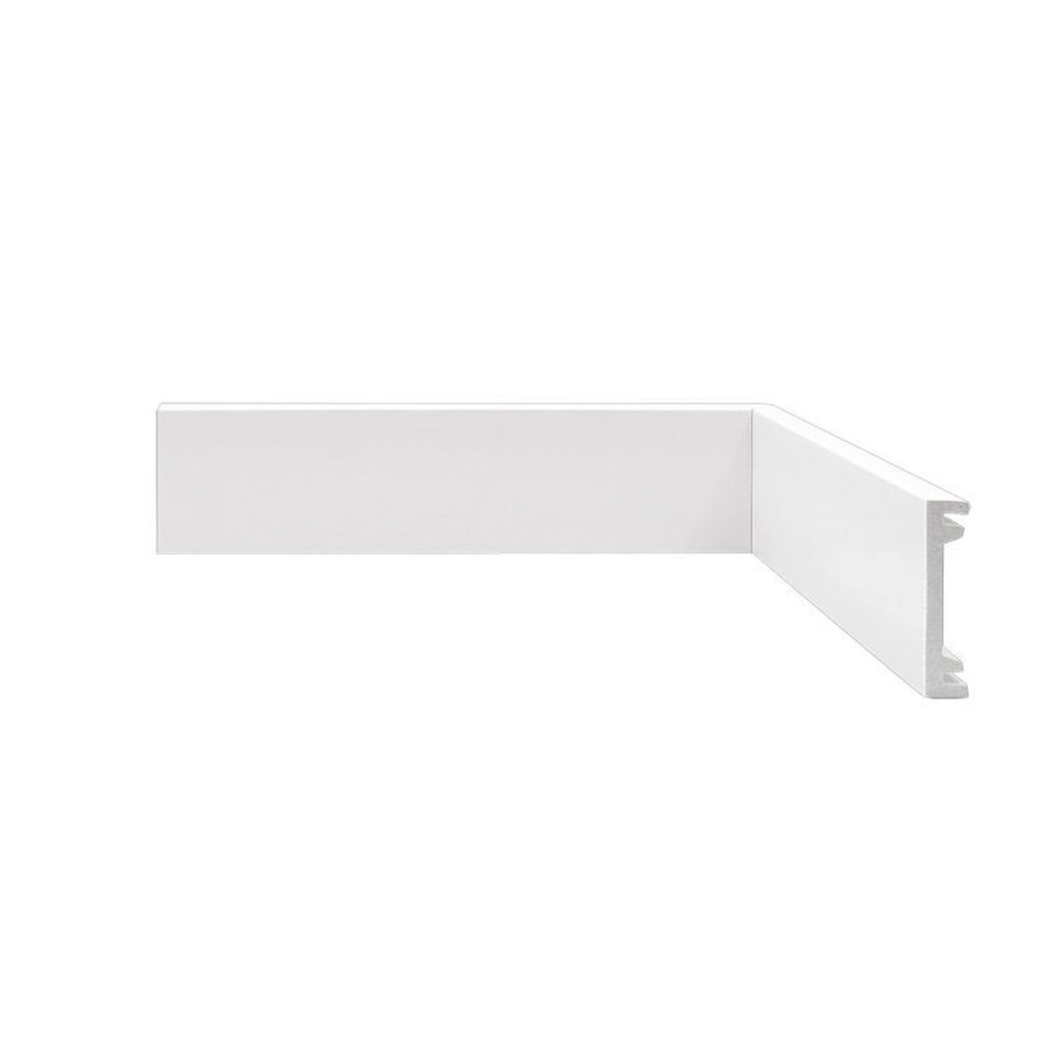 Kit 11,25m Linear Rodapé De Poliestireno Frisado 10cmx2,25m Branco