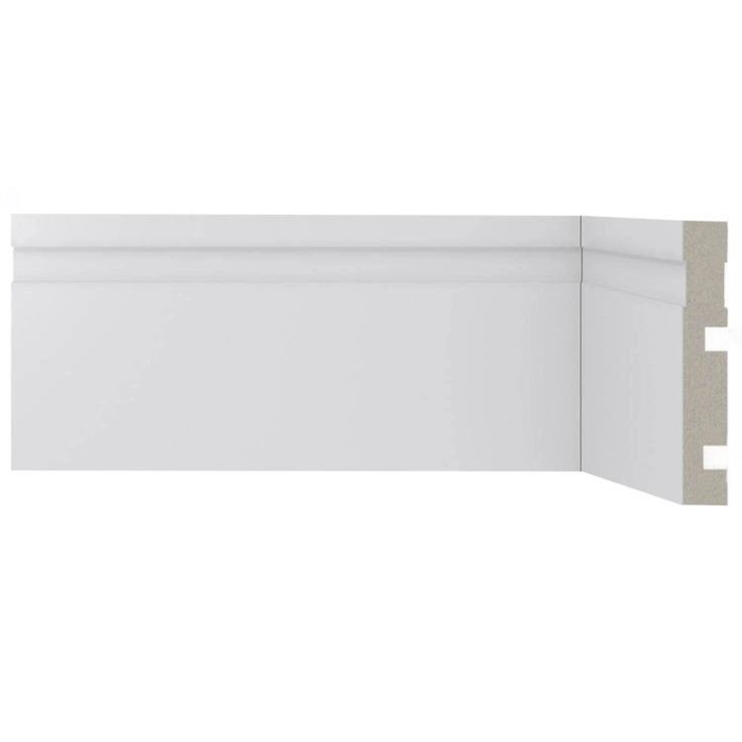 Kit 22,5m Linear Rodapé De Poliestireno Frisado 7cmx2,25m Branco