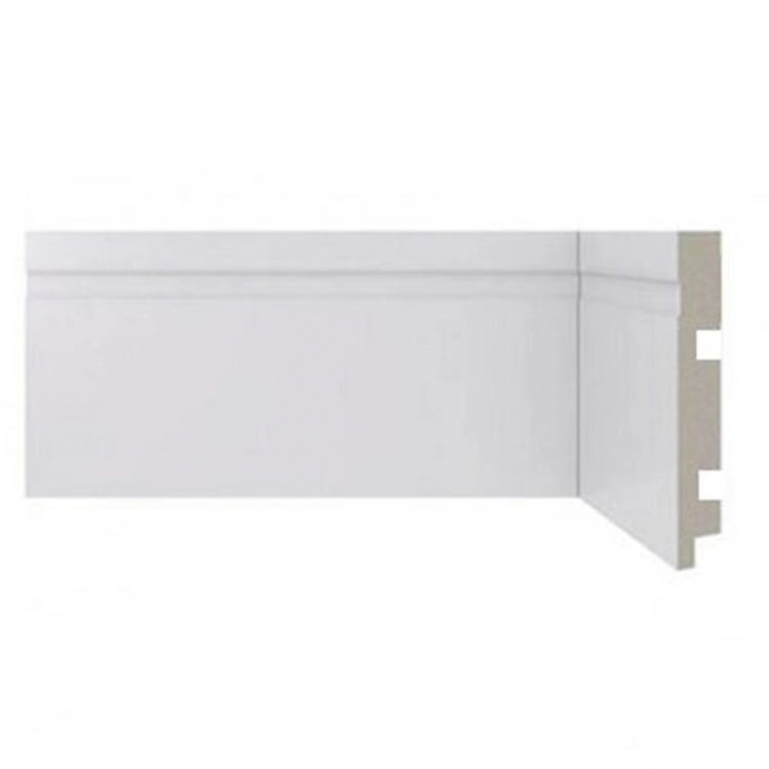 Kit 24m Linear Rodapé De Poliestireno Frisado 20cmx2,40m Branco