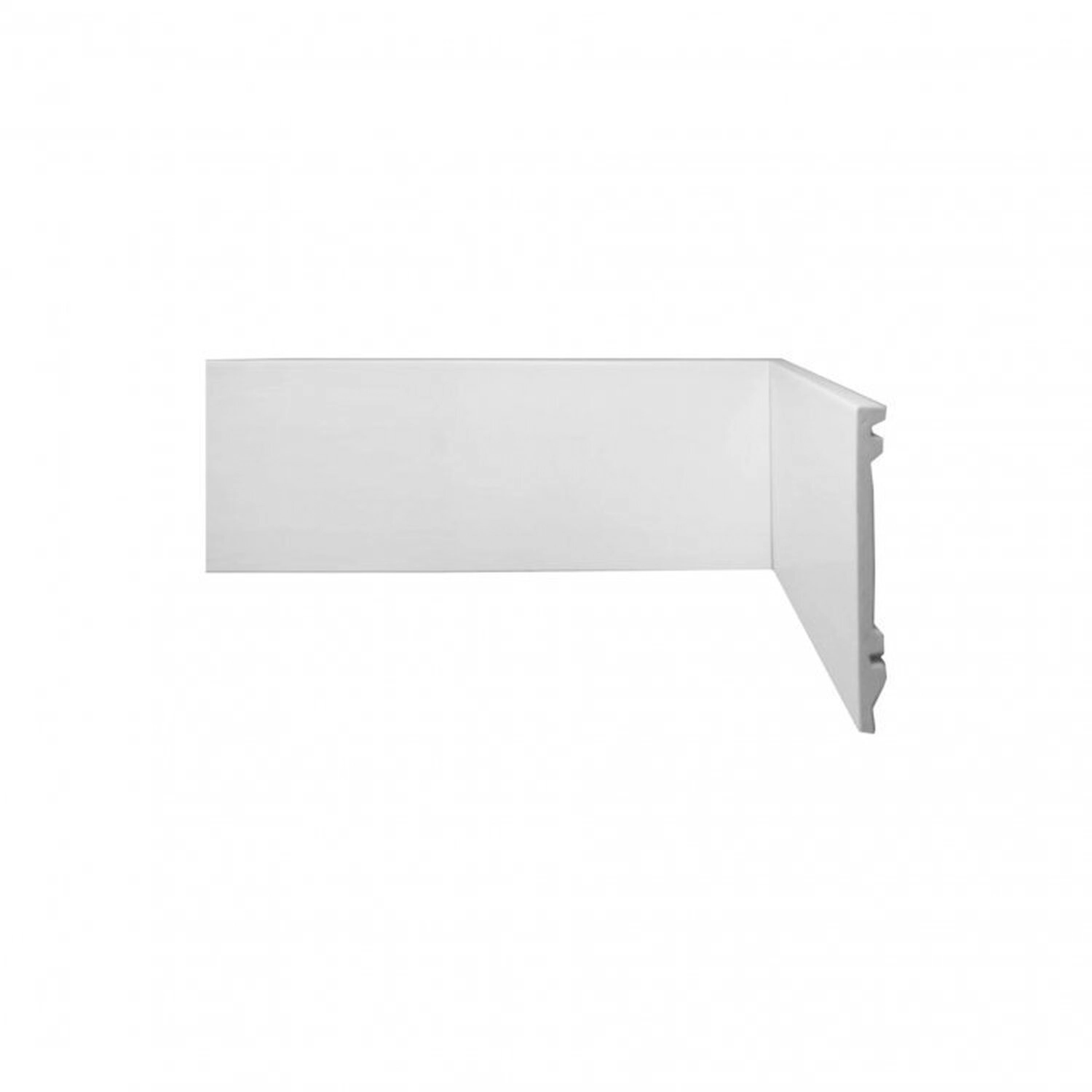 Kit 24m Linear Rodapé De Poliestireno Liso 10cmx15mm Branco