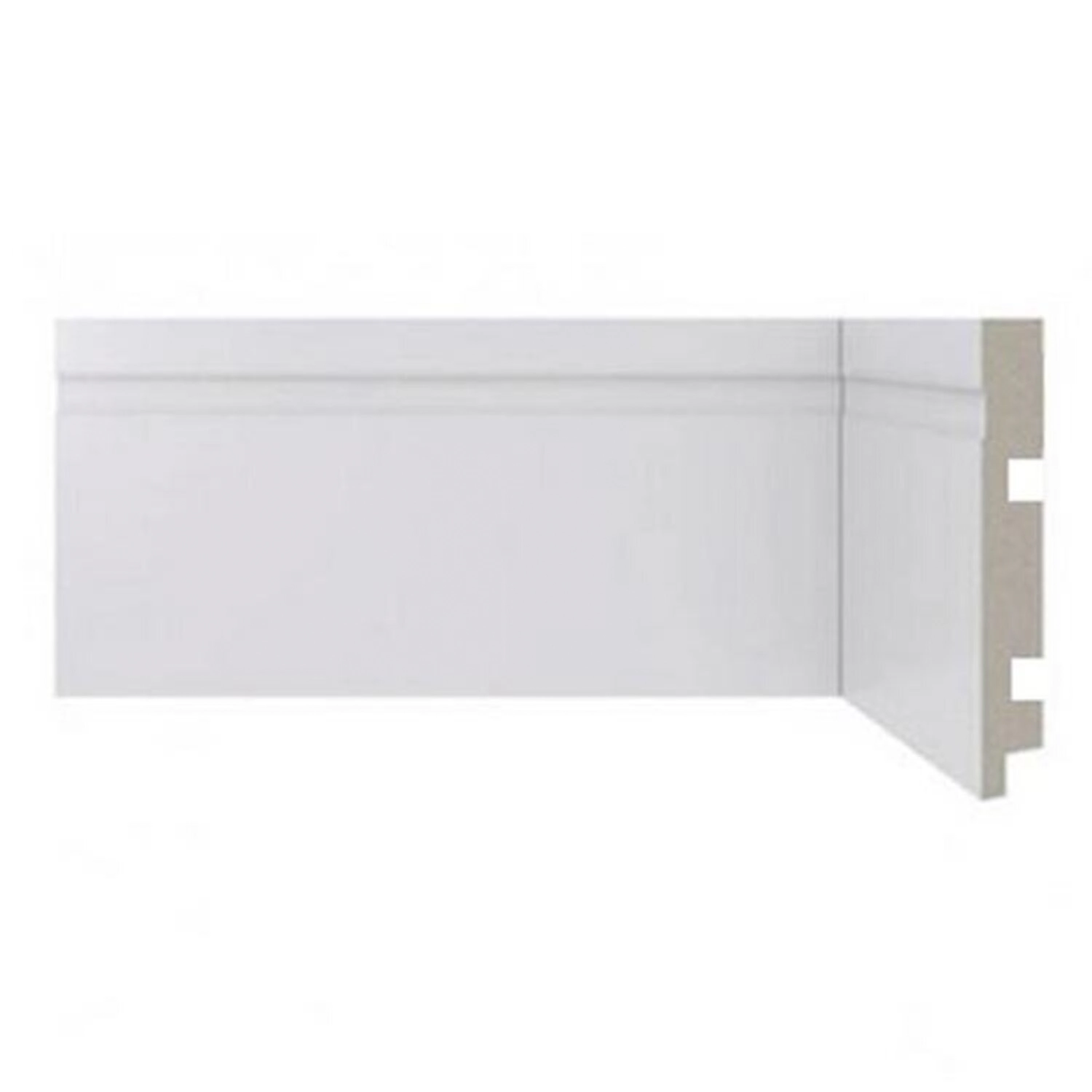 Kit 36m Linear Rodapé De Poliestireno Frisado 12cmx2,40m Branco