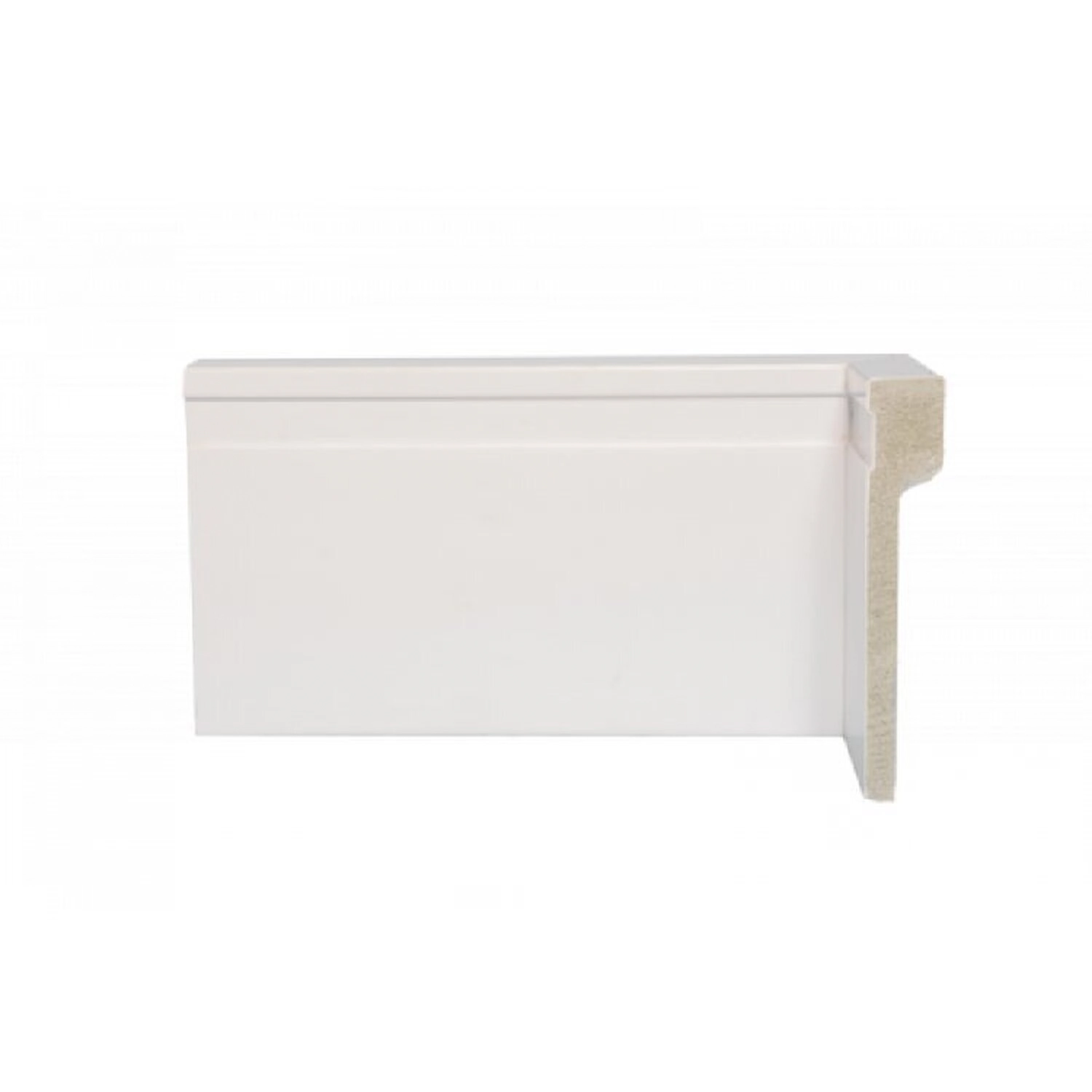Kit 72m Linear Rodapé De Poliestireno Frisado 12cmx2,40m Branco