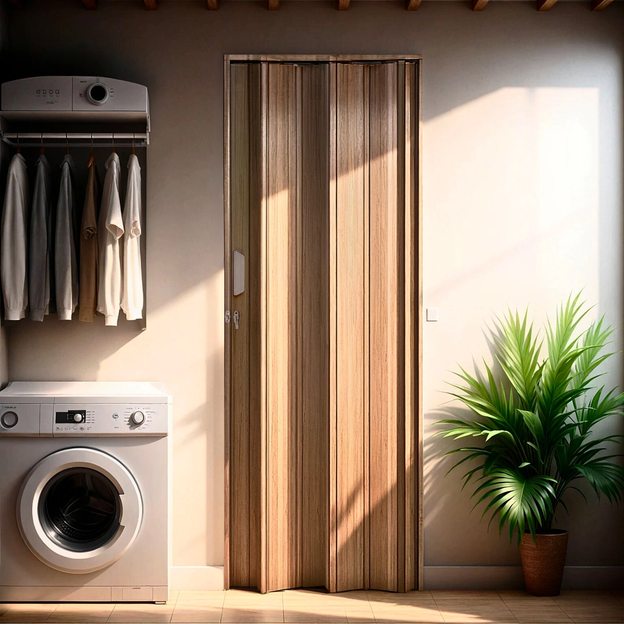 Kit Com 2 Portas Sanfonada De Pvc 210x94cm Bariri Cerejeira