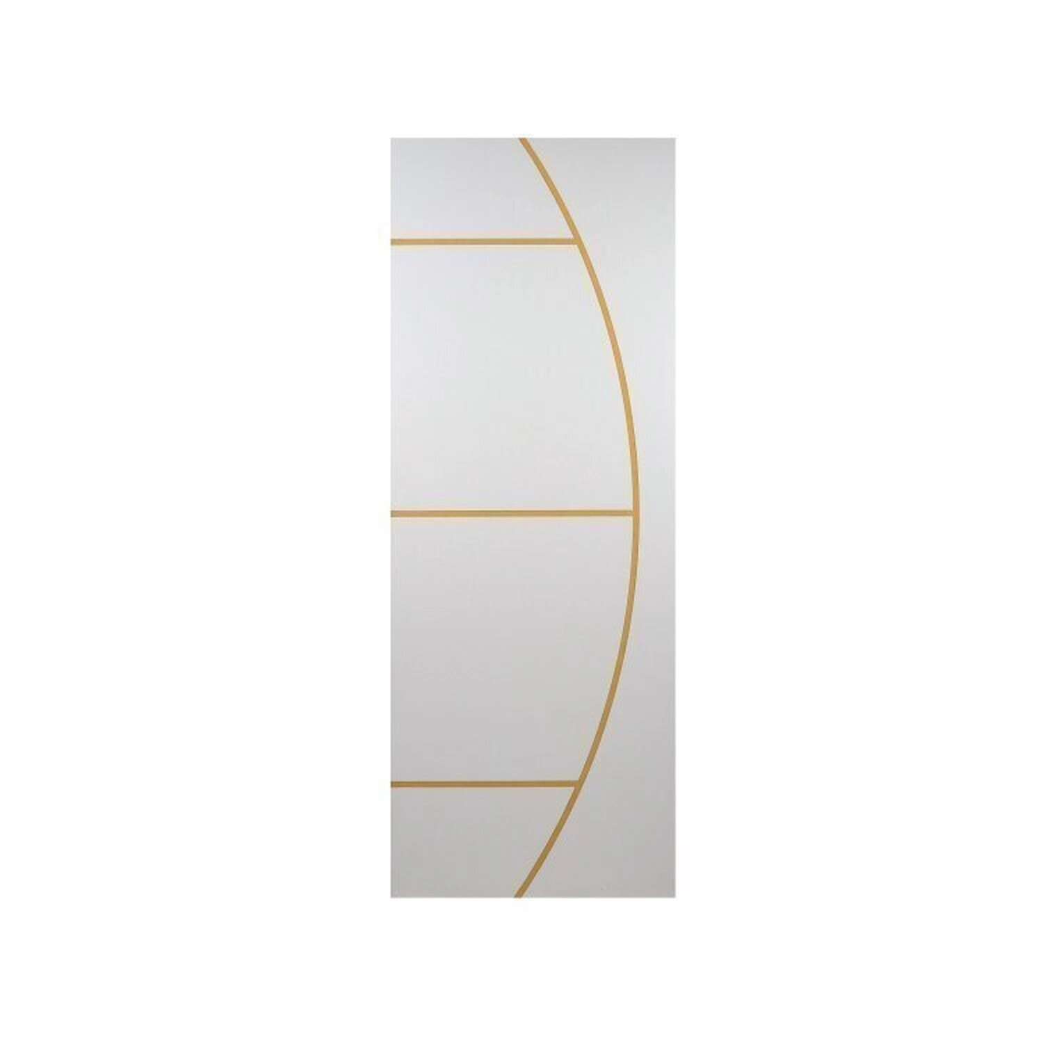 Kit Com 3 Folhas De Porta Madeira Decorada 210x60cm Espessura 3,5cm Gaúcha Mgm Branco