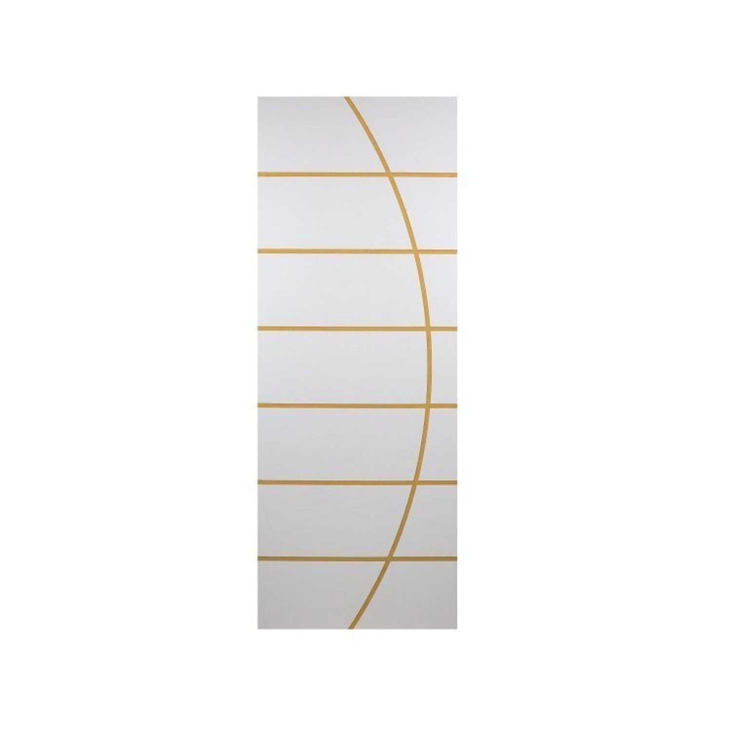 Kit Com 4 Folhas De Porta Madeira Decorada 210x70cm Espessura 3,5cm Neblina Mgm Branco