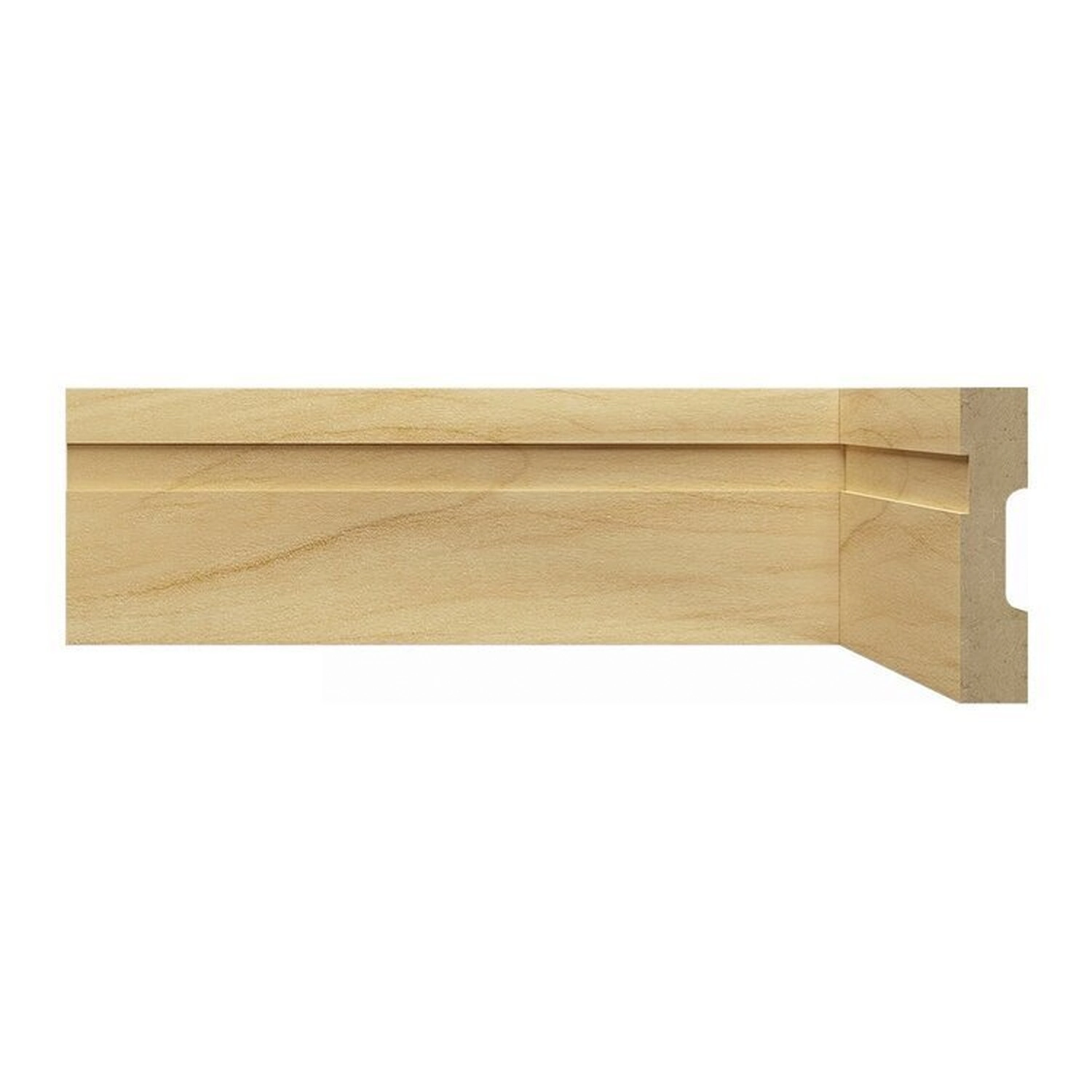 Kit Com 30 Barras Rodapé Mdf 15mmx7cm 702 Metro Linear 72m  Castanho Frisado