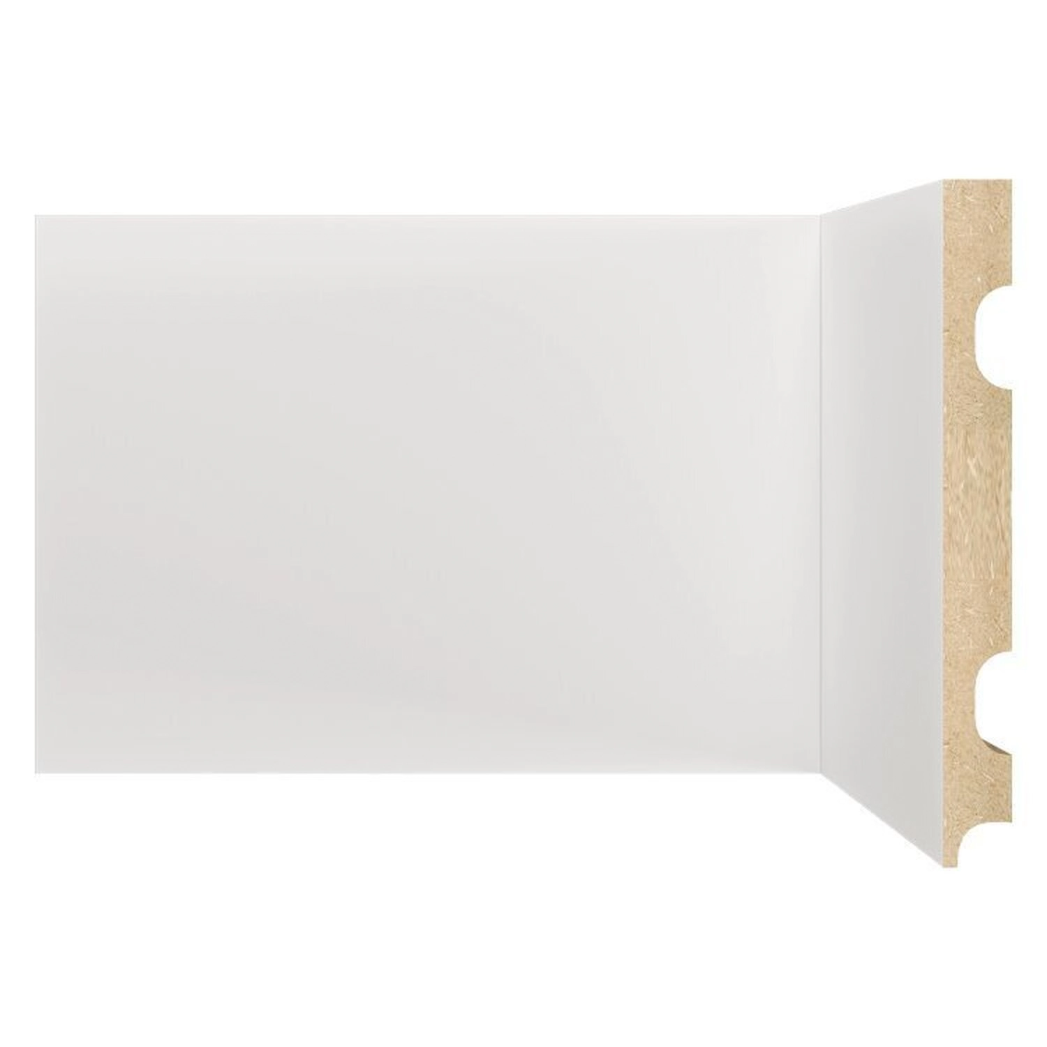 Kit Com 3 Barras Rodapé Mdf 1501 15mmx15cmx240cm Metro Linear 7,2m Branco Liso