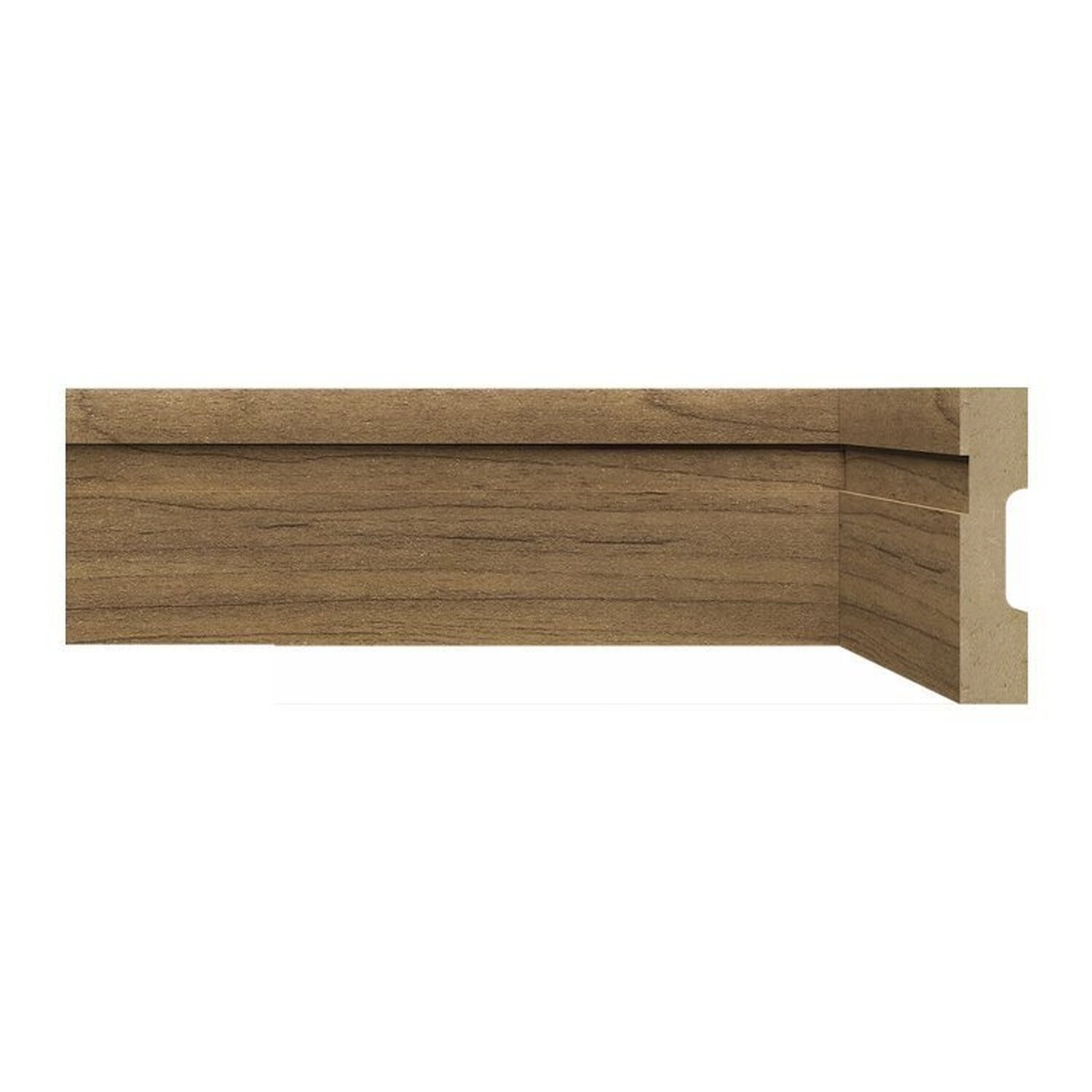 Kit Com 3 Barras Rodapé Mdf Resistente À Umidade 15mmx7cm 702 Metro Linear 7,2m  Imbuia