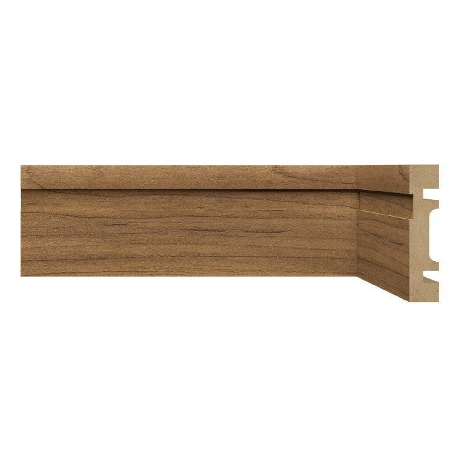 Kit Com 20 Barras Rodapé Mdf Resistente A Umidade 15mmx7cm 702 Metro Linear 48m Imbuia Frisado
