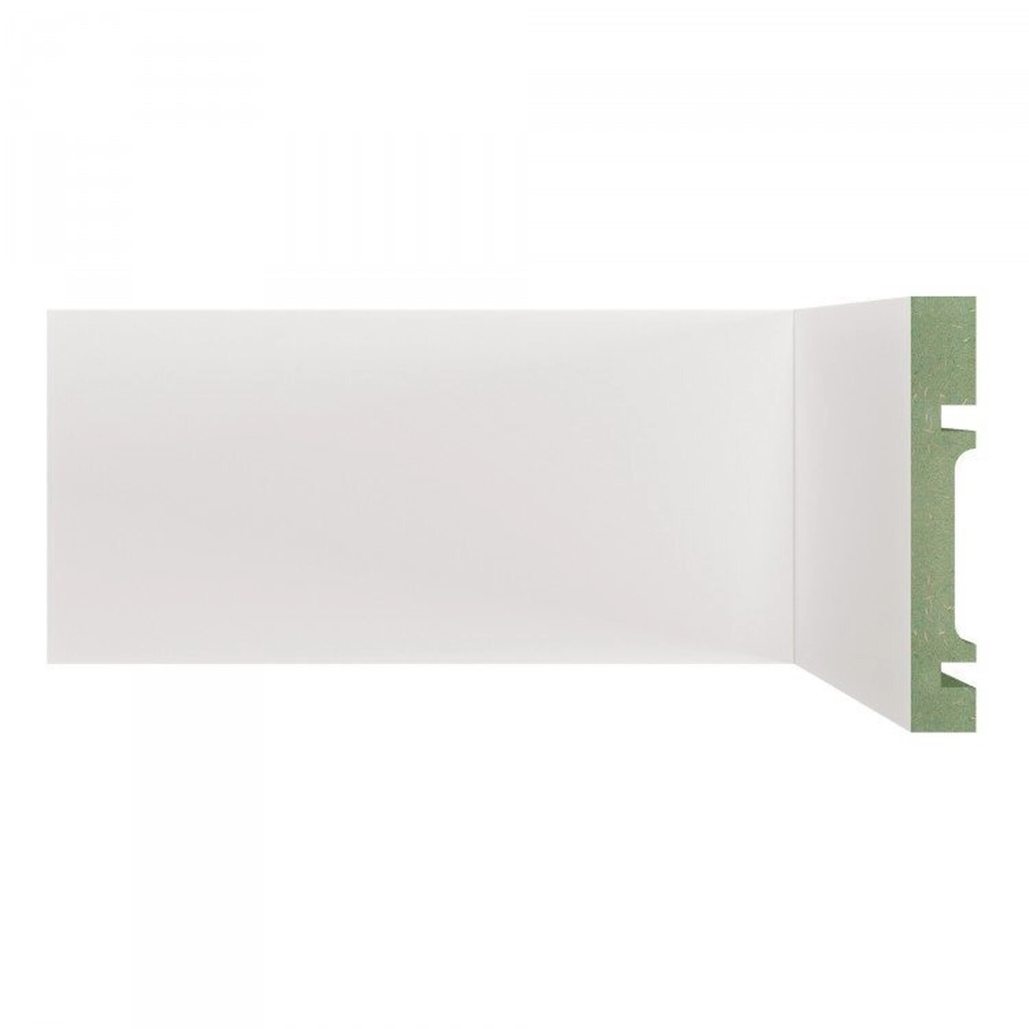 Kit Rodapé De Mdf 10 Barras Lisas De 10cmx2,40m Rende 24m Branco Liso