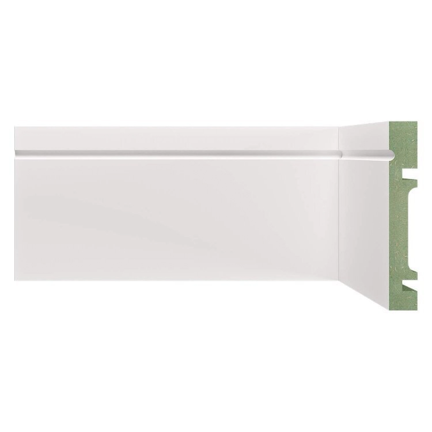 Kit Rodapé De Mdf 15 Barras Frisadas De 10cmx2,40m Rende 36 Metros Branco
