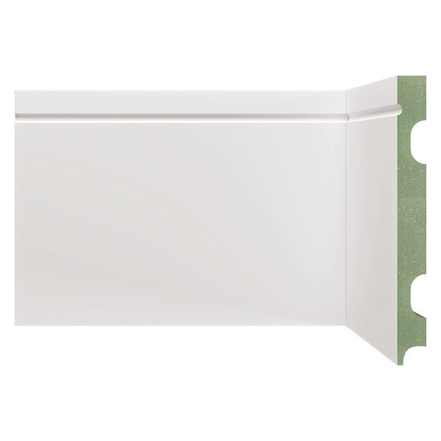 Kit Rodapé De Mdf 3 Barras Frisadas De 15cmx2,40m Rende 7,2 Metros Branco