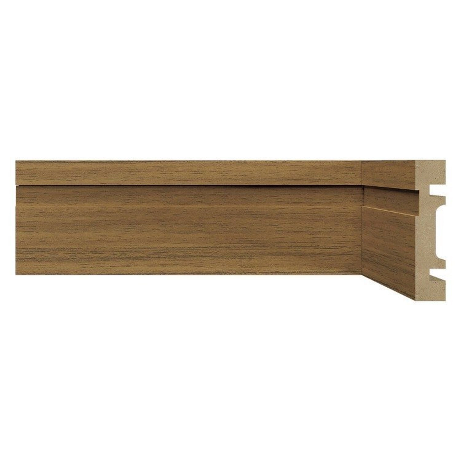 Kit Com 10 Barras Rodapé Mdf 15mmx7cm 702 Metro Linear 24m Cedro Frisado
