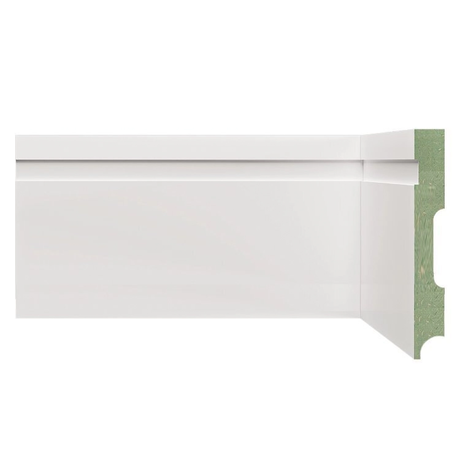 Kit Rodapé De Mdf 15 Barras Frisadas De 12cmx2,40m Rende 36 Metros Branco