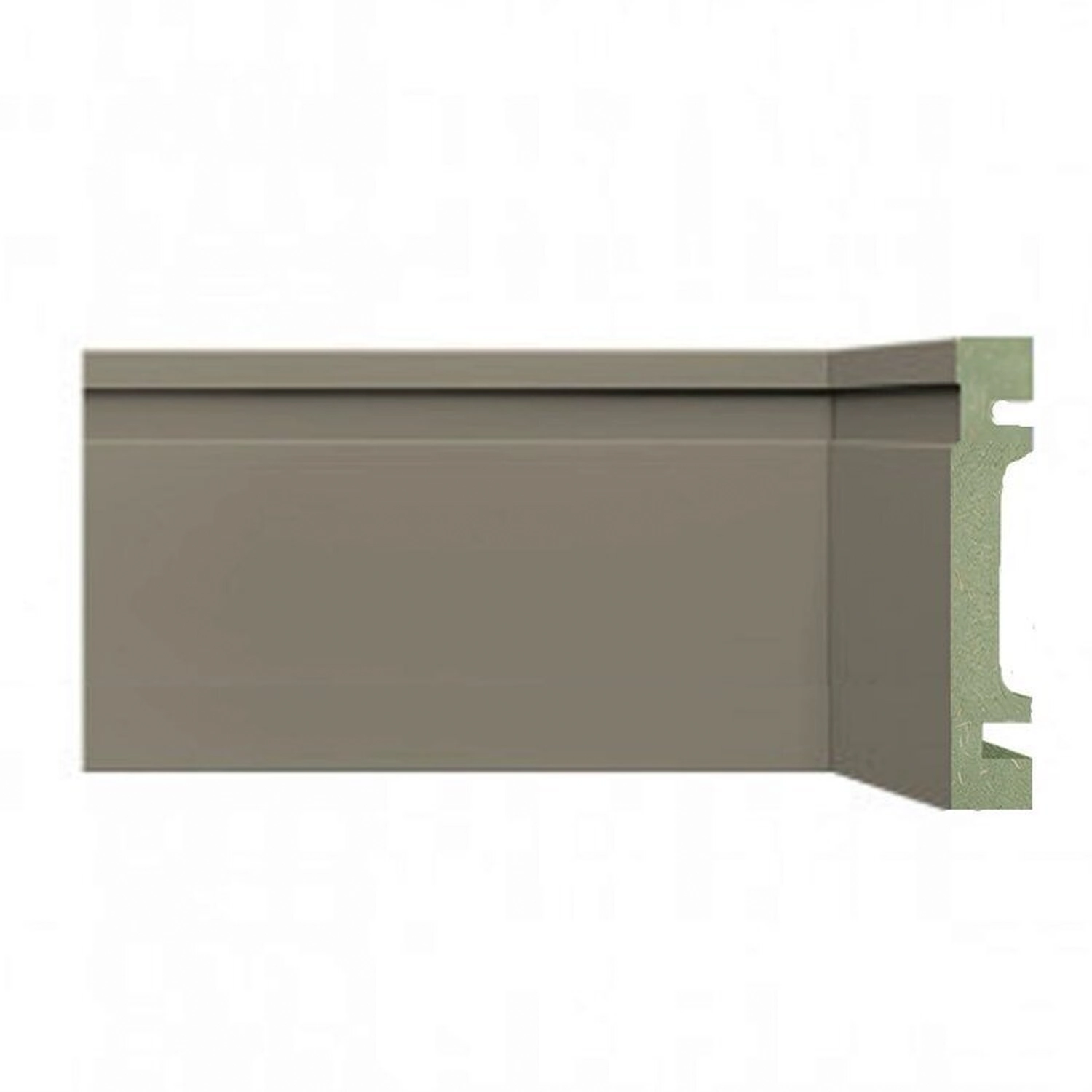 Kit Rodapé De Mdf 15 Barras Frisadas De 10cmx2,40m Rende 36 Metros Cinza