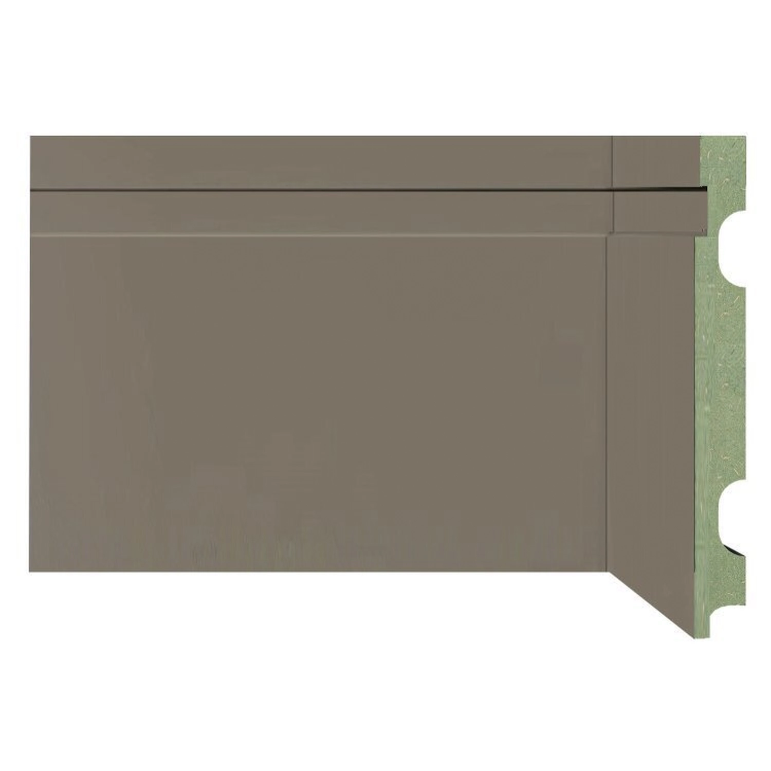 Kit Rodapé De Mdf 15 Barras Frisadas De 15cmx2,40m Rende 36 Metros Cinza