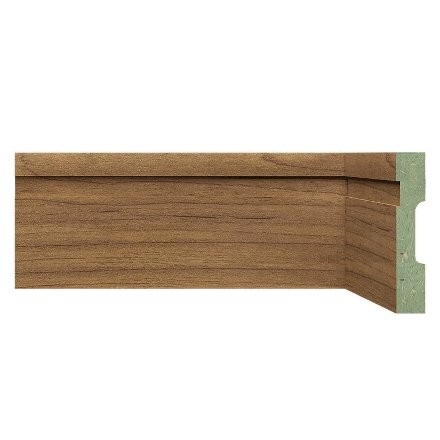 Kit Rodapé De Mdf 5 Barras Frisadas De 10cm X 2,40m Rende 12 Metros Moldufama Imbuia Frisado