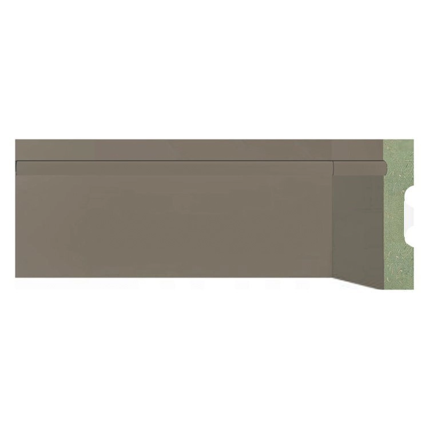 Kit Rodapé De Mdf 3 Barras Frisadas De 10cmx2,40m Rende 7,2 Metros Cinza