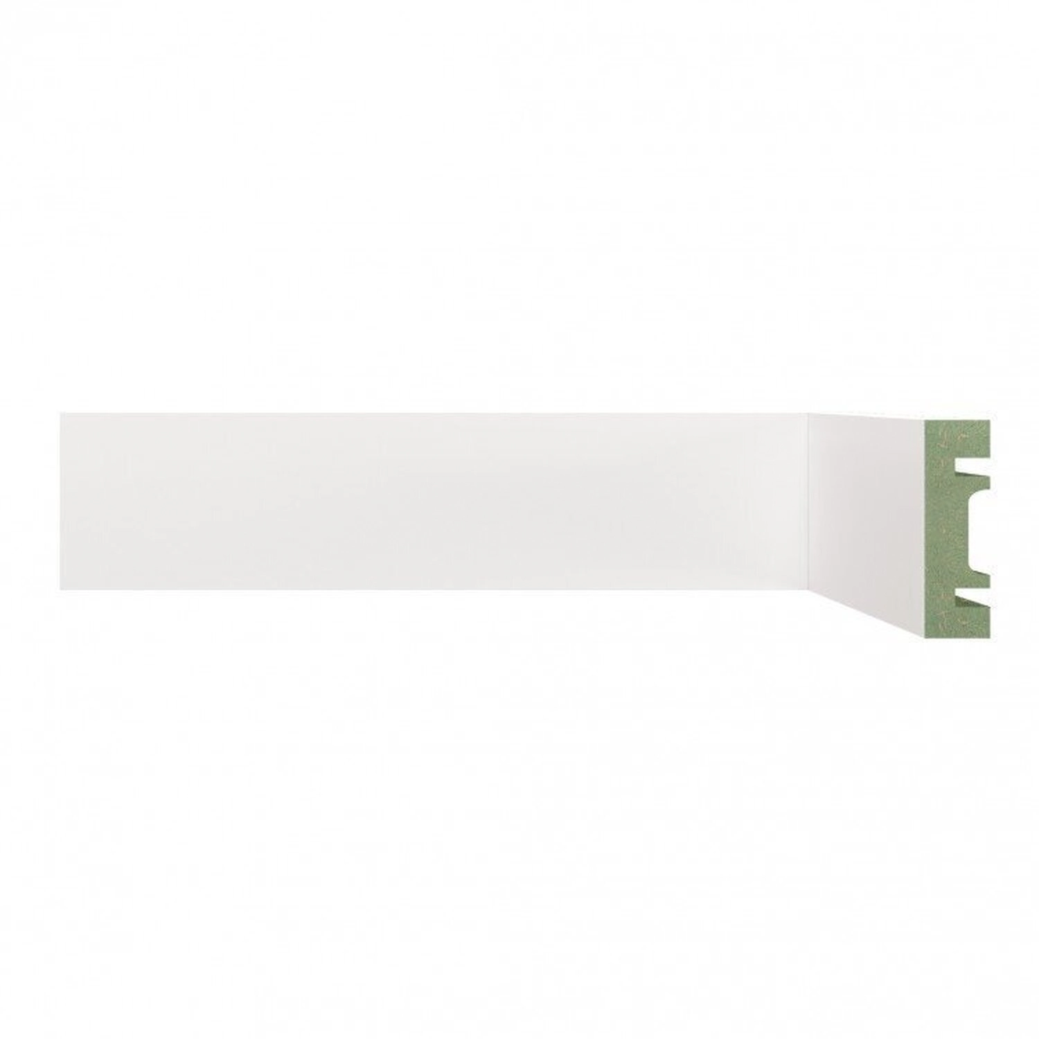 Kit Rodapé De Mdf 3 Barras Lisas De 5cmx2,40m Rende 7,2m  Branco