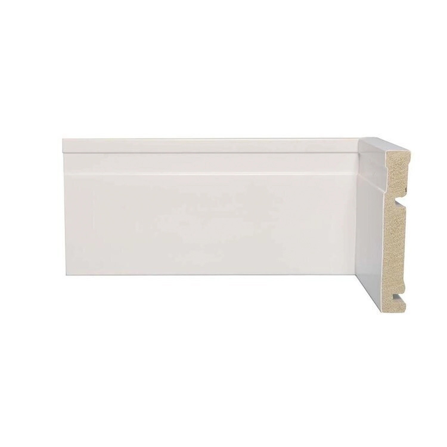 Kit Com 3 Barras Guarnição De Poliestireno 10cmx15mm Frisado 6,75m Branco