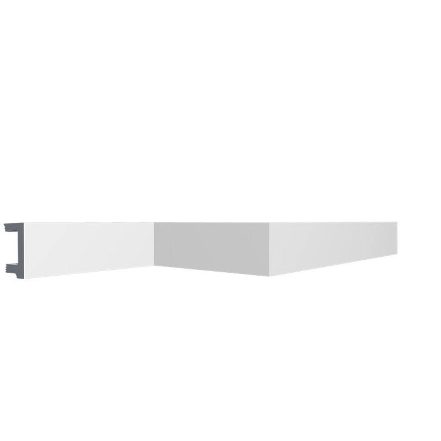 Kit 18m Linear Rodapé Perfil De Poliestireno Cf10 Branco
