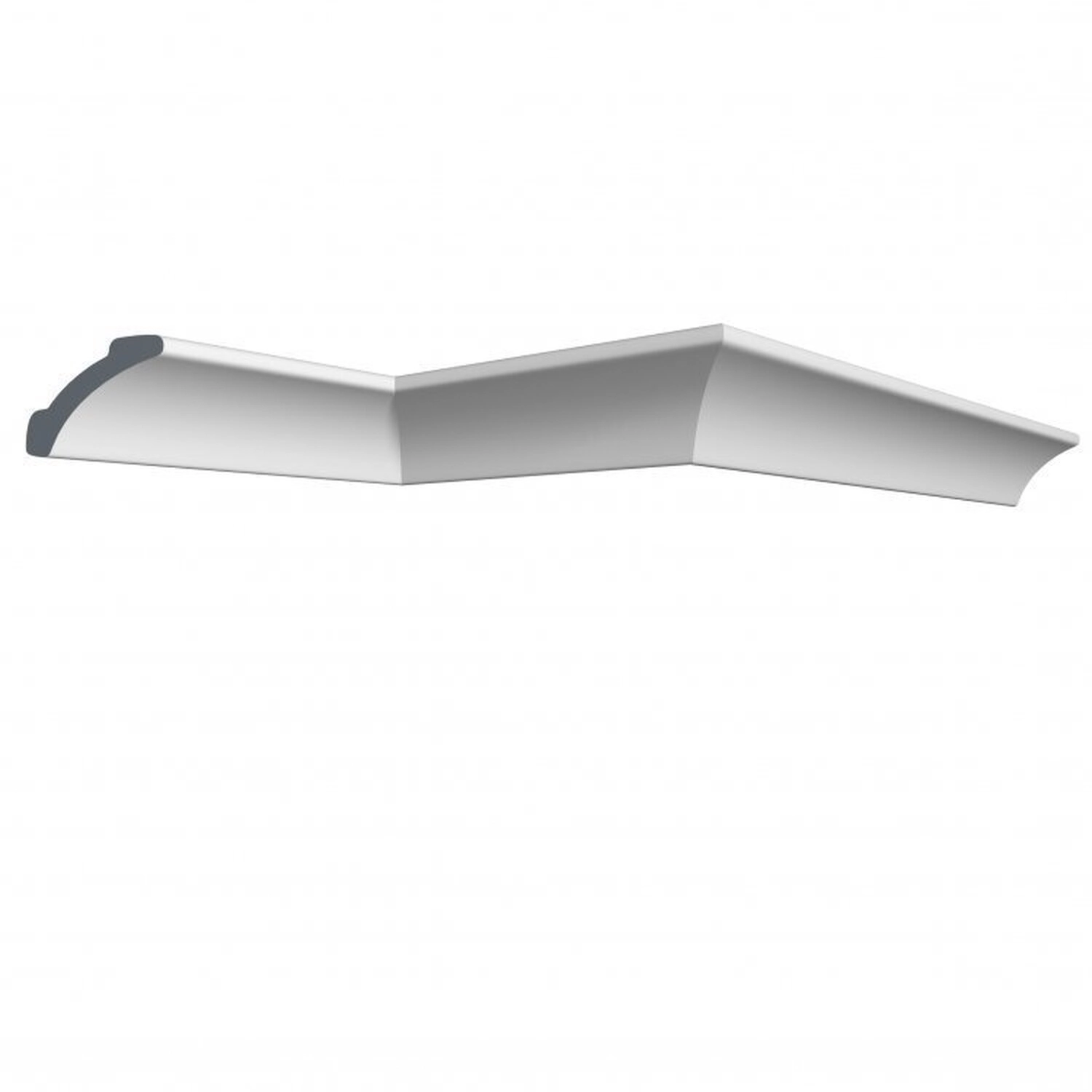 Kit 18m Linear Roda Teto Perfil De Poliestireno A7 Branco