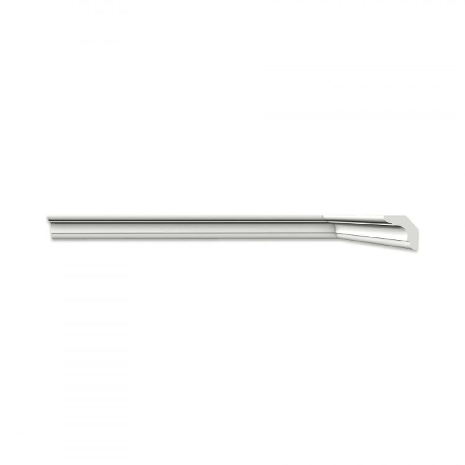 Kit 18m Linear Roda Teto Perfil De Poliestireno C50 Branco
