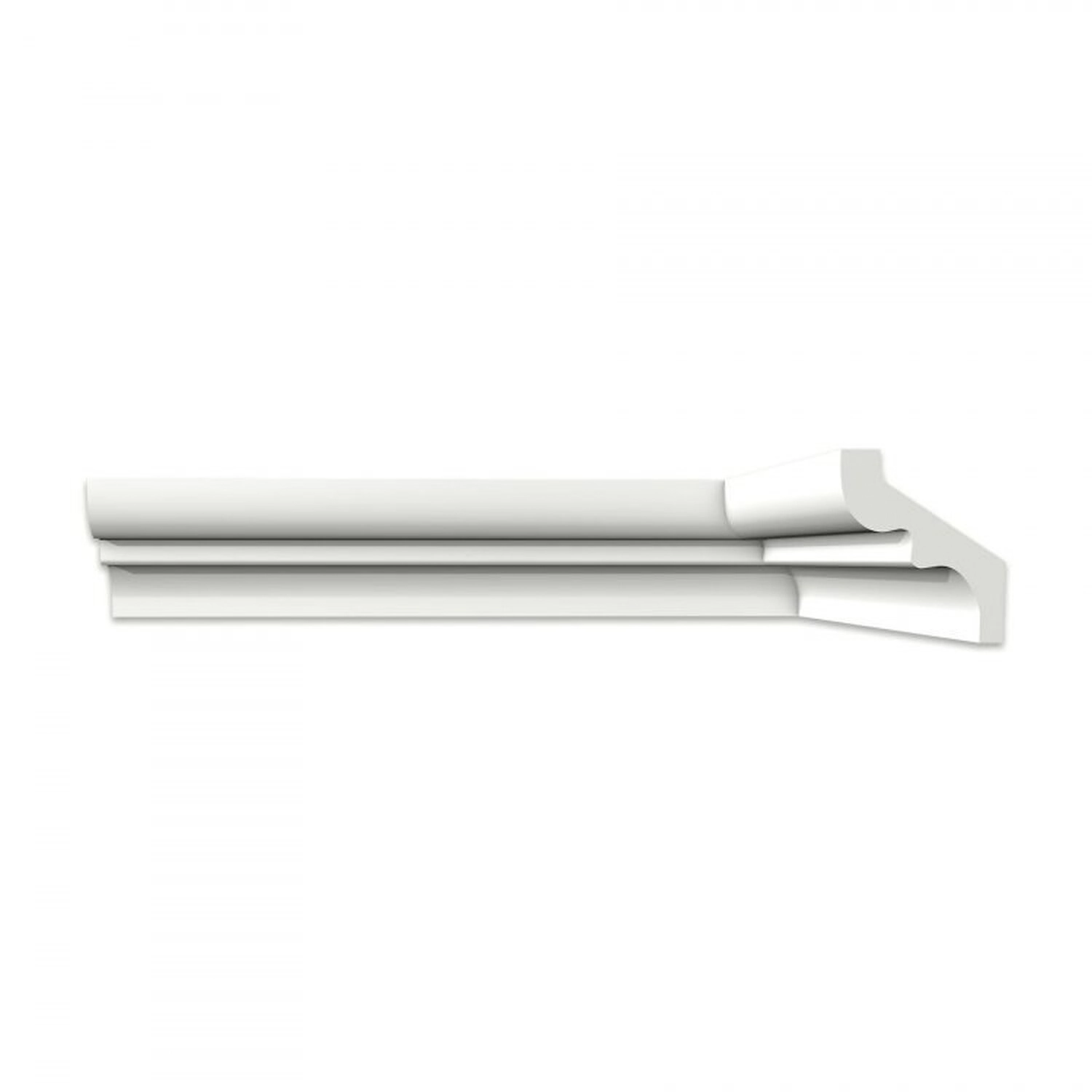 Kit 18m Linear Roda Teto Perfil De Poliestireno S80 Branco
