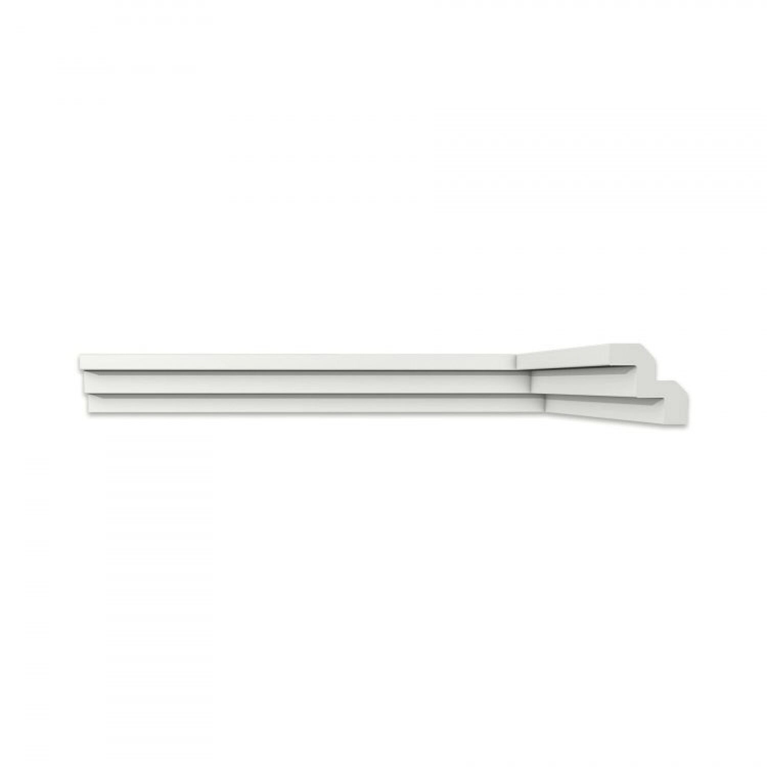 Kit 18m Linear Roda Teto Perfil De Poliestireno T70 Branco