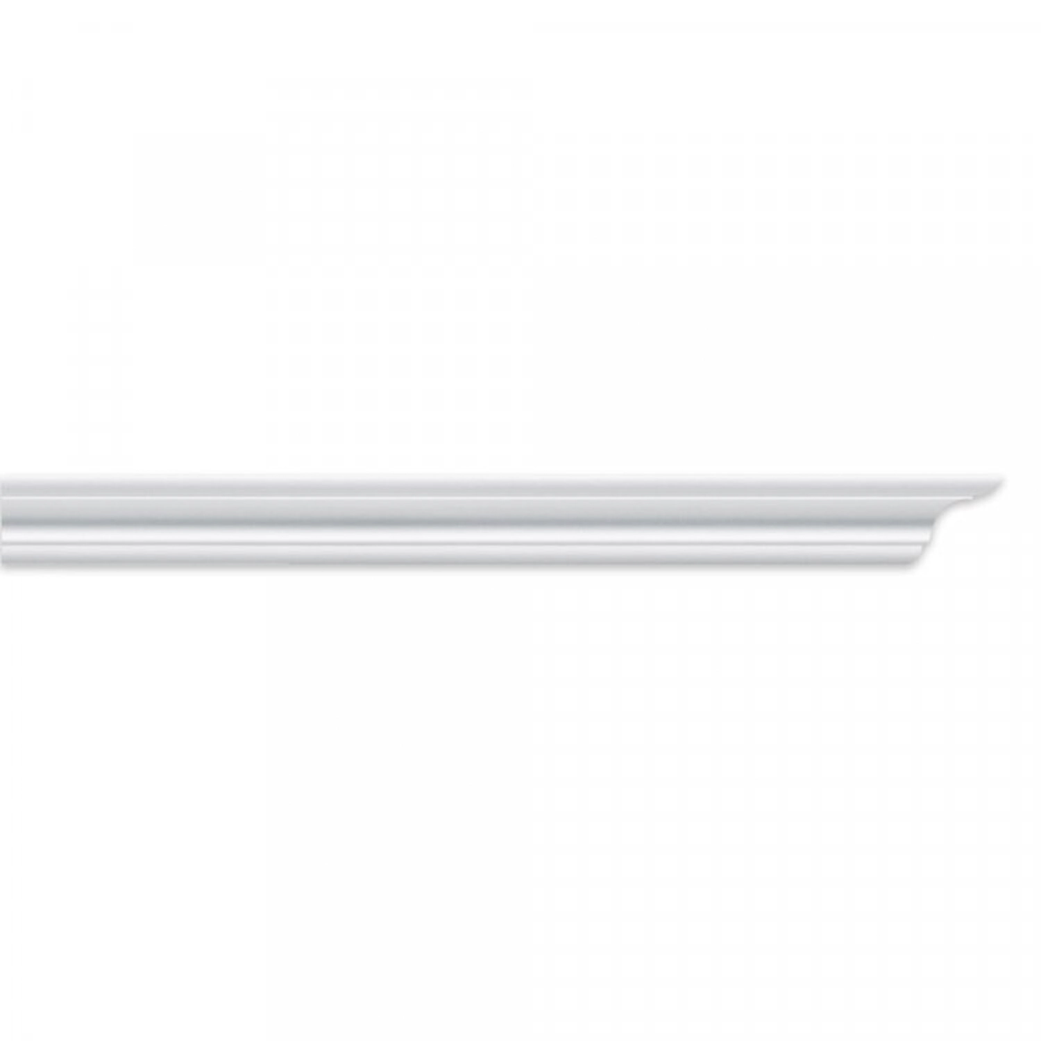 Kit 18m Linear Roda Teto Perfil De Poliestireno C30 Branco