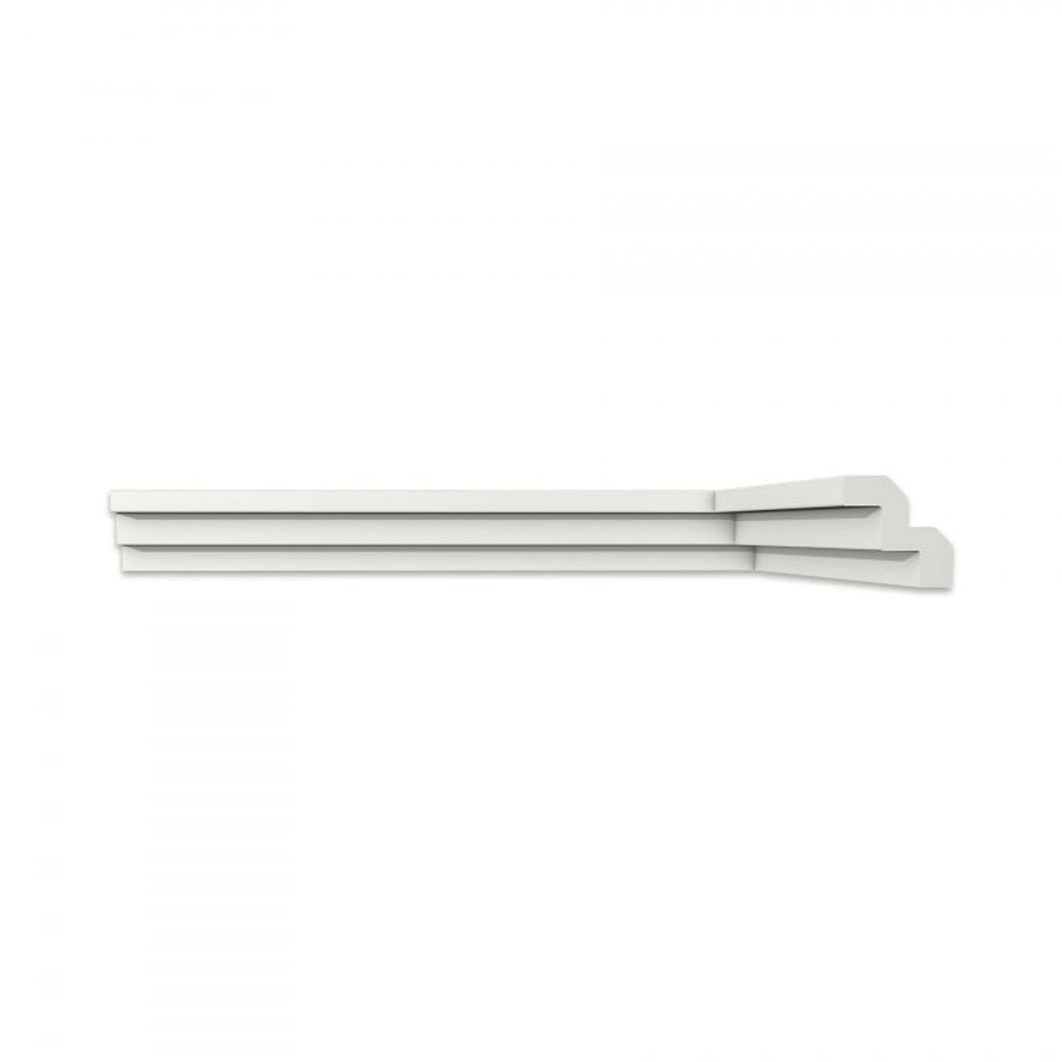 Kit 30m Linear Roda Teto Perfil De Poliestireno T70 Branco