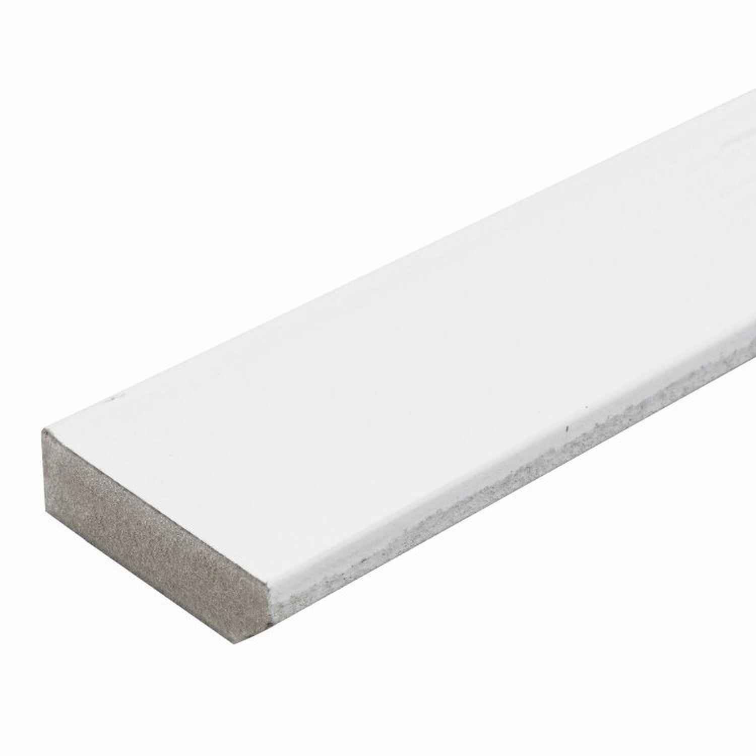 Kit Com 20 Barras Rodapé De Mdf 5cmx15mmx2.20m Revestido Liso  44m  Branco
