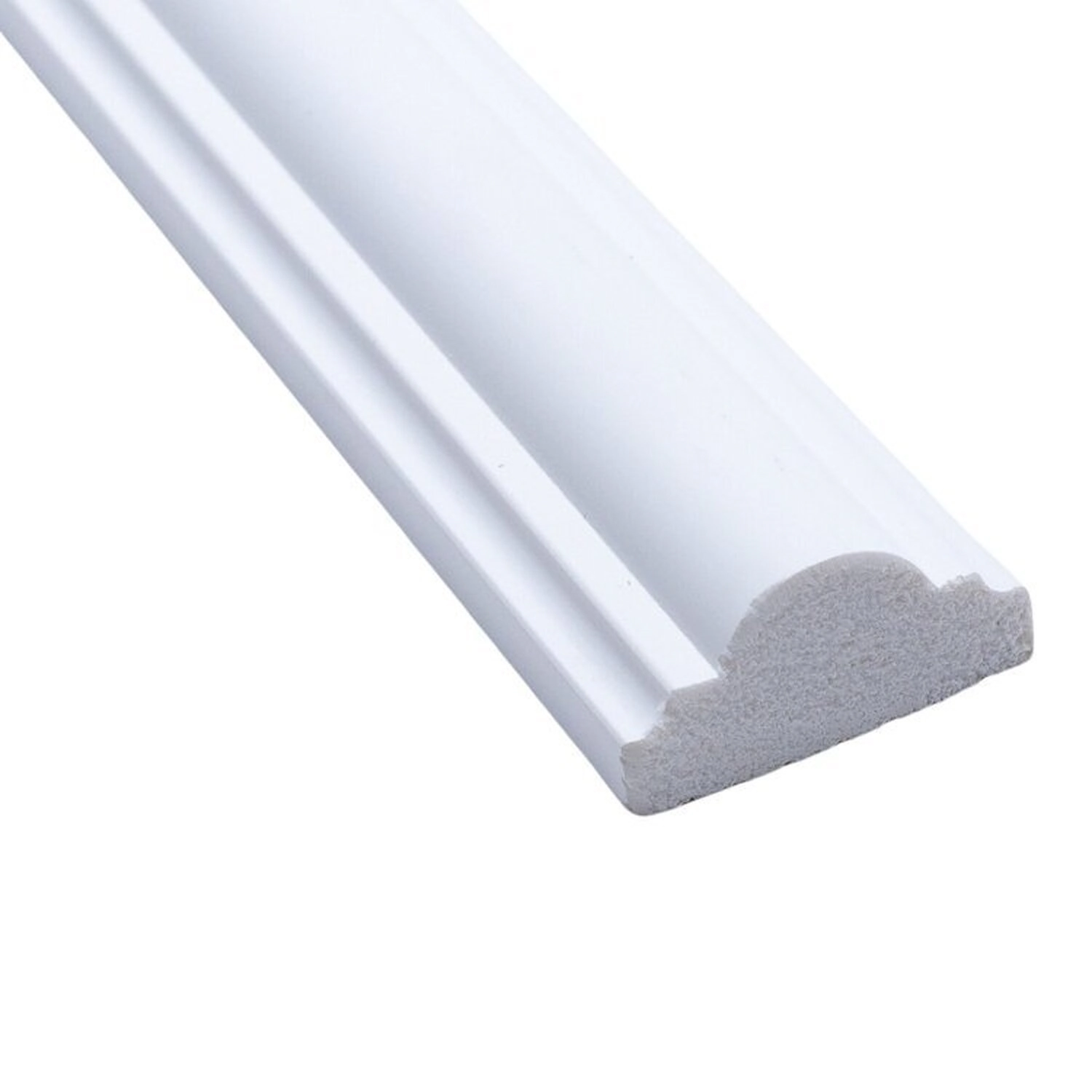 Kit Com 20 Barras Rodameio De Poliestireno 4,1cmx20mm Liso 48m Branco