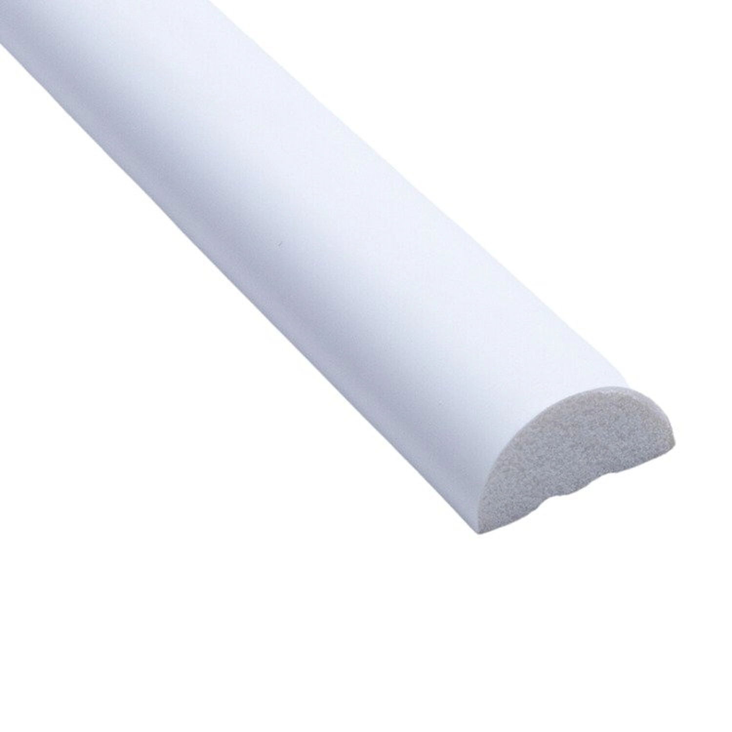 Kit Com 15 Barras Rodameio De Poliestireno 2,5cmx13mm Liso 36m Branco