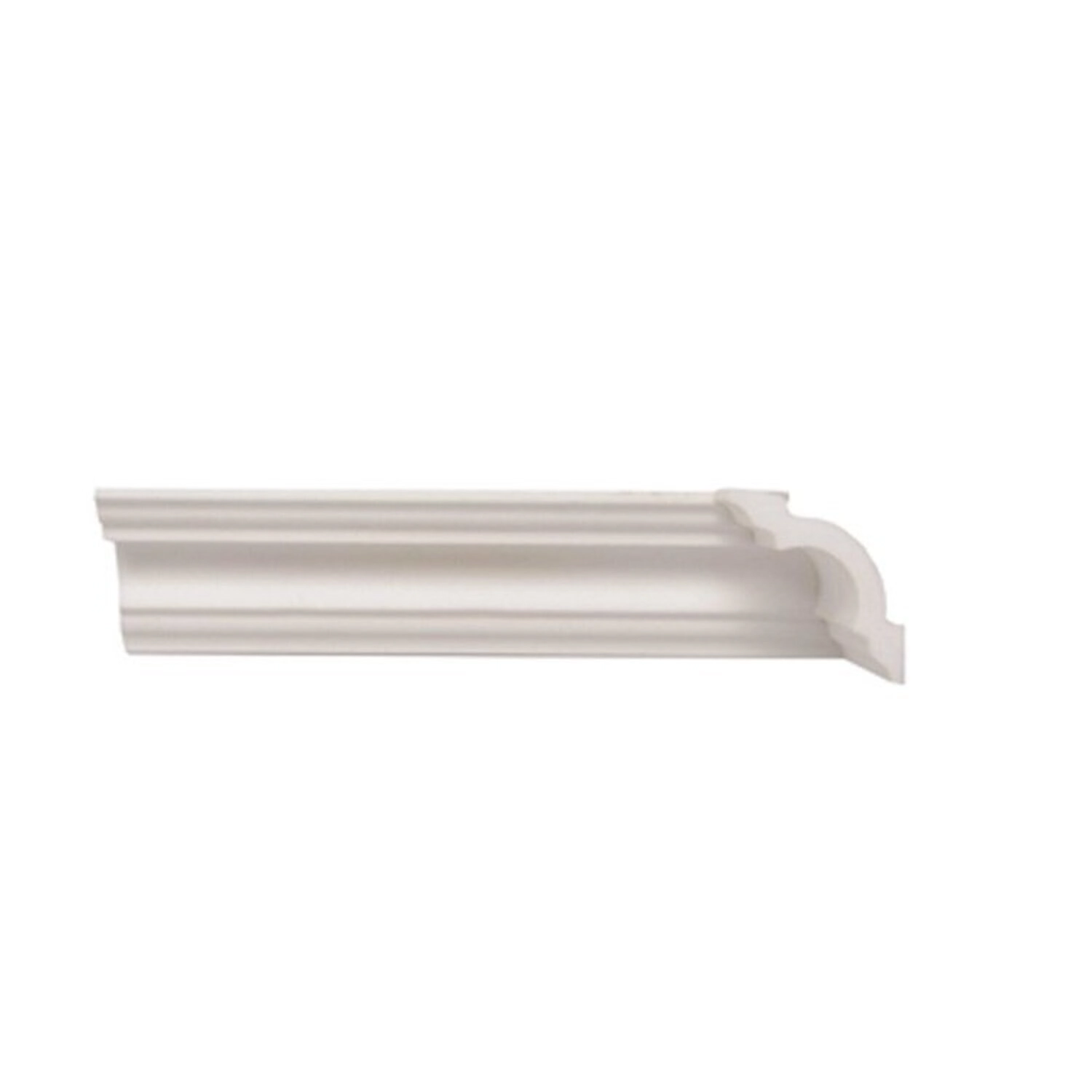 Kit Com 20 Barras Rodateto De Poliestireno 5cmx50mm Liso 40m Branco