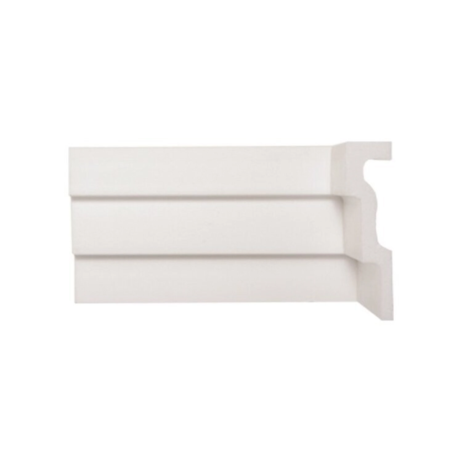 Kit Com 3 Barras Rodateto De Poliestireno 12cmx30mm Liso 6m Branco