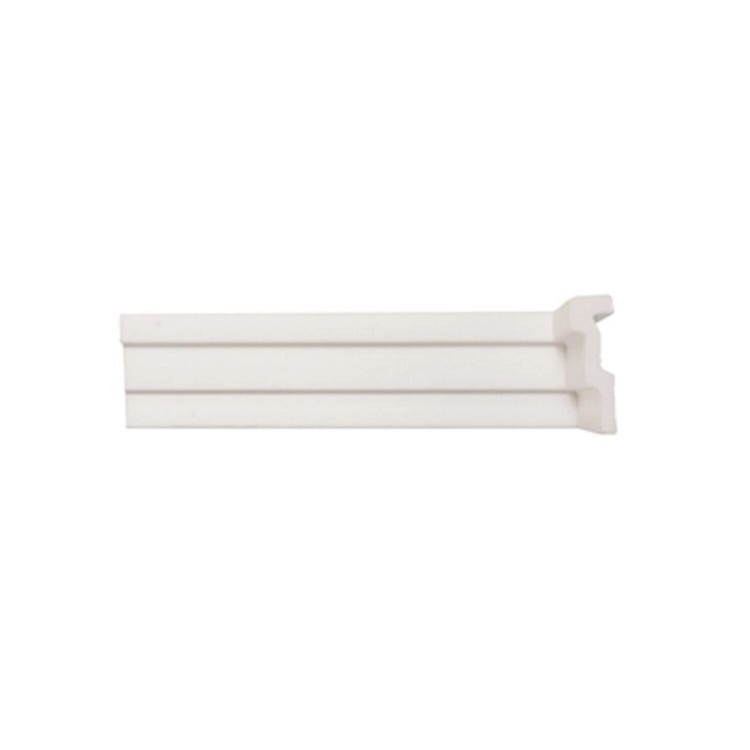 Kit Com 20 Barras Rodateto De Poliestireno 6cmx20mm Liso 40m Branco
