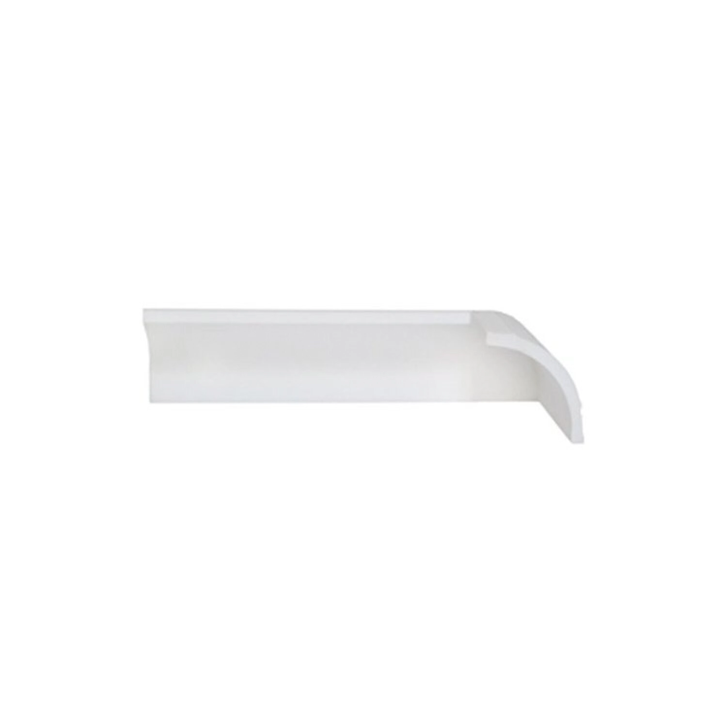 Kit Com 10 Barras Rodateto De Poliestireno 6,5cmx80mm Liso 20m Branco
