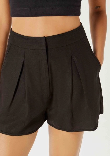 Shorts Fem Linho Hering Pto K4zun10si/046